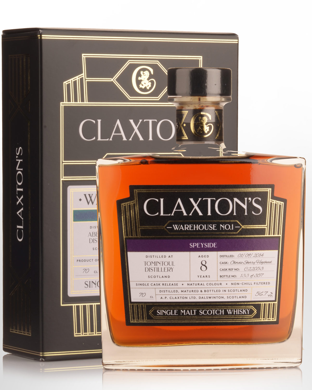 2014 Claxton S Warehouse No 1 Tomintoul 8 Year Old Cask Strength Single