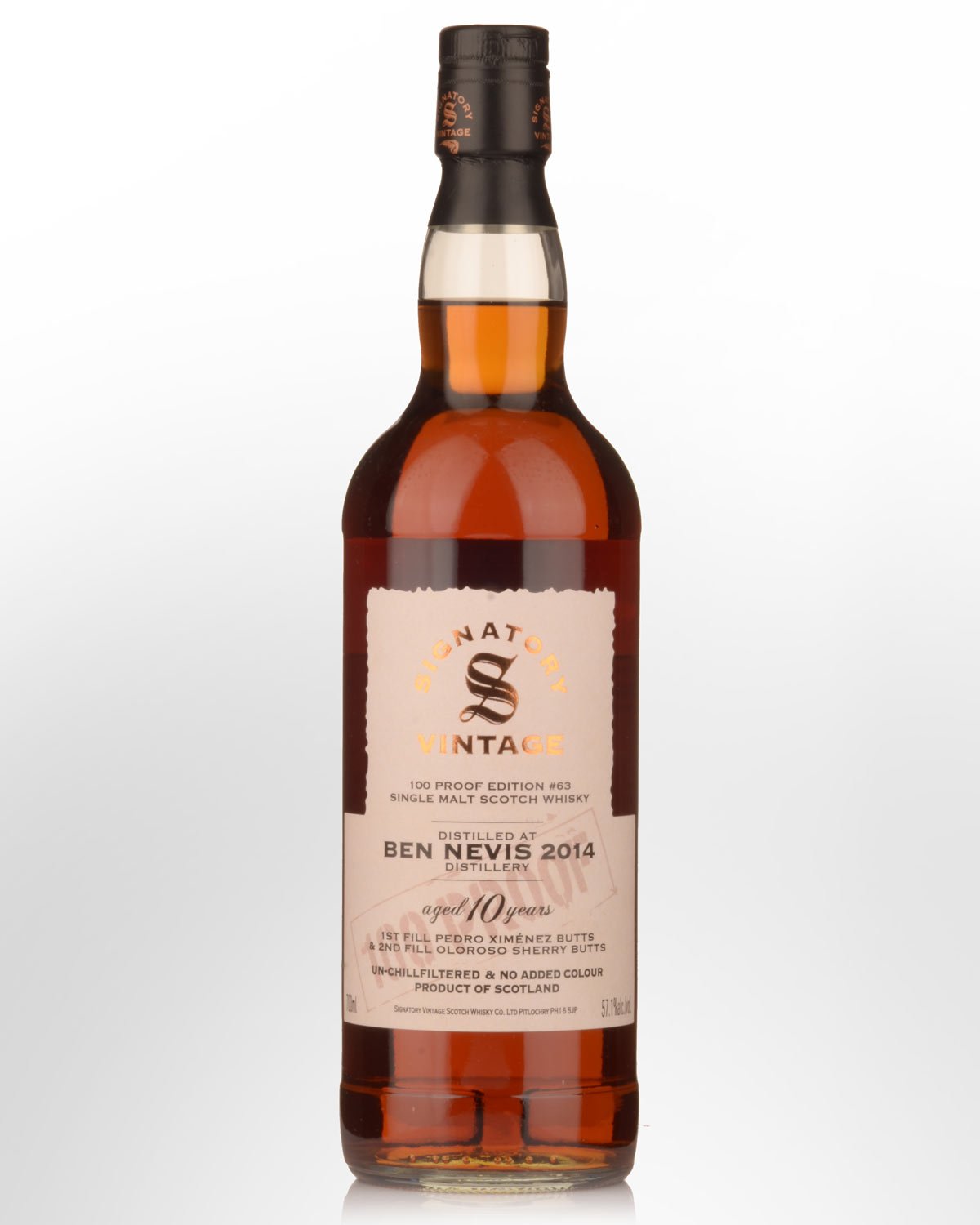 2014 Signatory Vintage Ben Nevis 10 Year Old 100 Proof Edition #63 Single Malt Scotch Whisky (700ml)