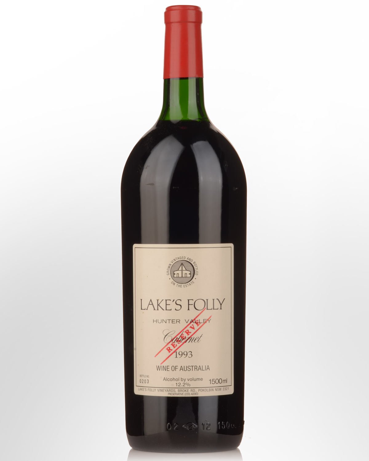 1993 Lake's Folly Reserve Cabernet Magnum (1500ml) - Museum Release