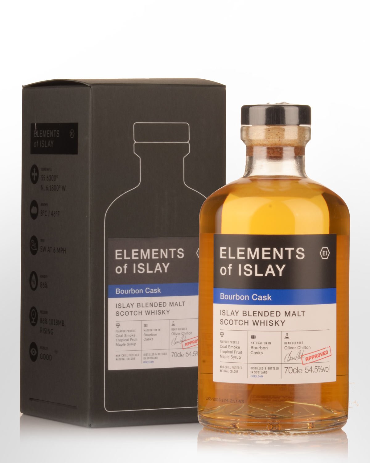 Elements of Islay Bourbon Cask Cask Strength Blended Malt Scotch Whisky (700ml)