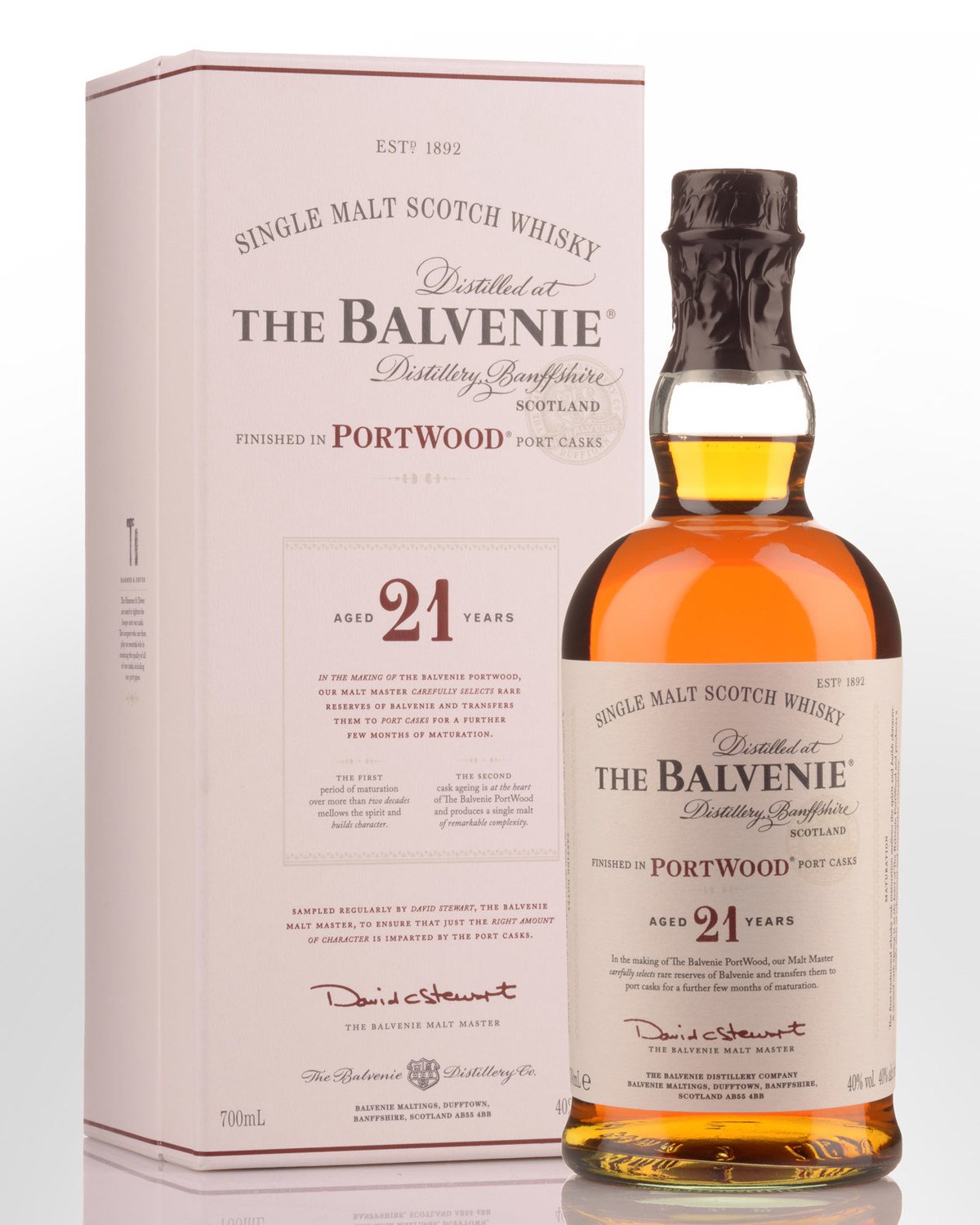 Balvenie Port Wood Finish 21 Year Old Single Malt Scotch Whisky (700ml) - DAMAGED GIFT BOX