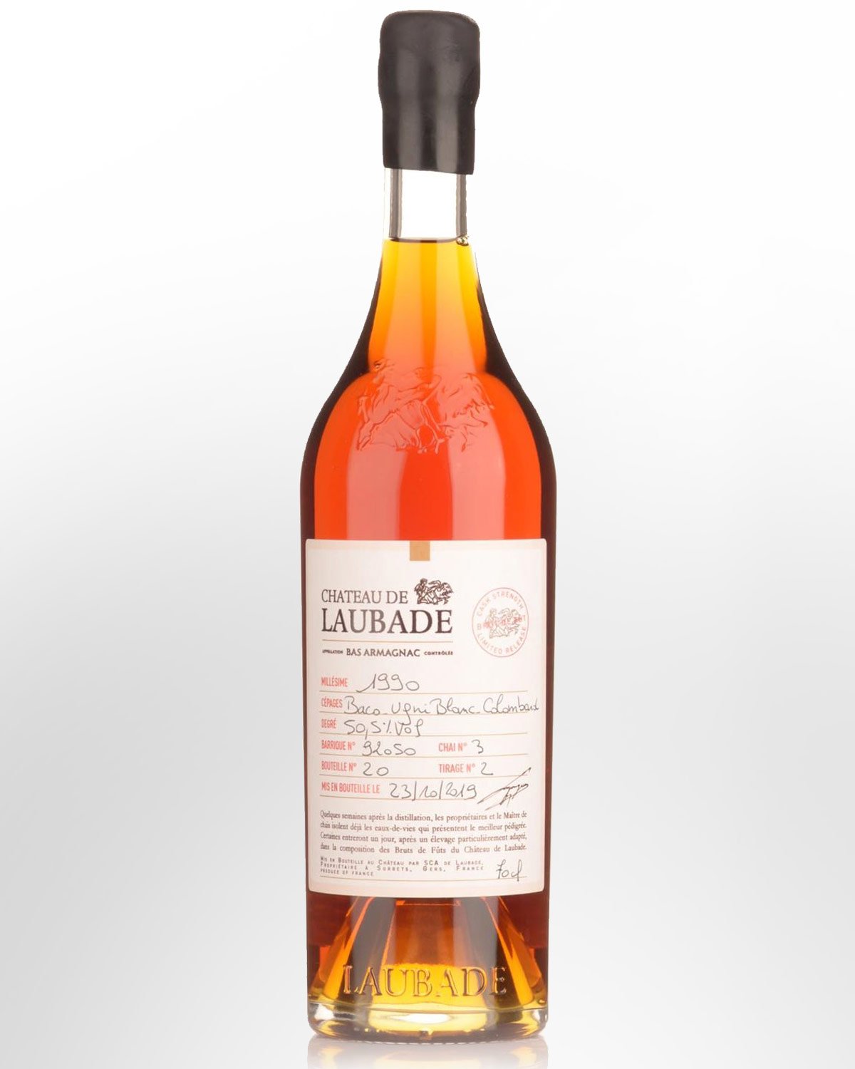 1990 Chateau de Laubade Cask Strength Bas Armagnac (700ml)
