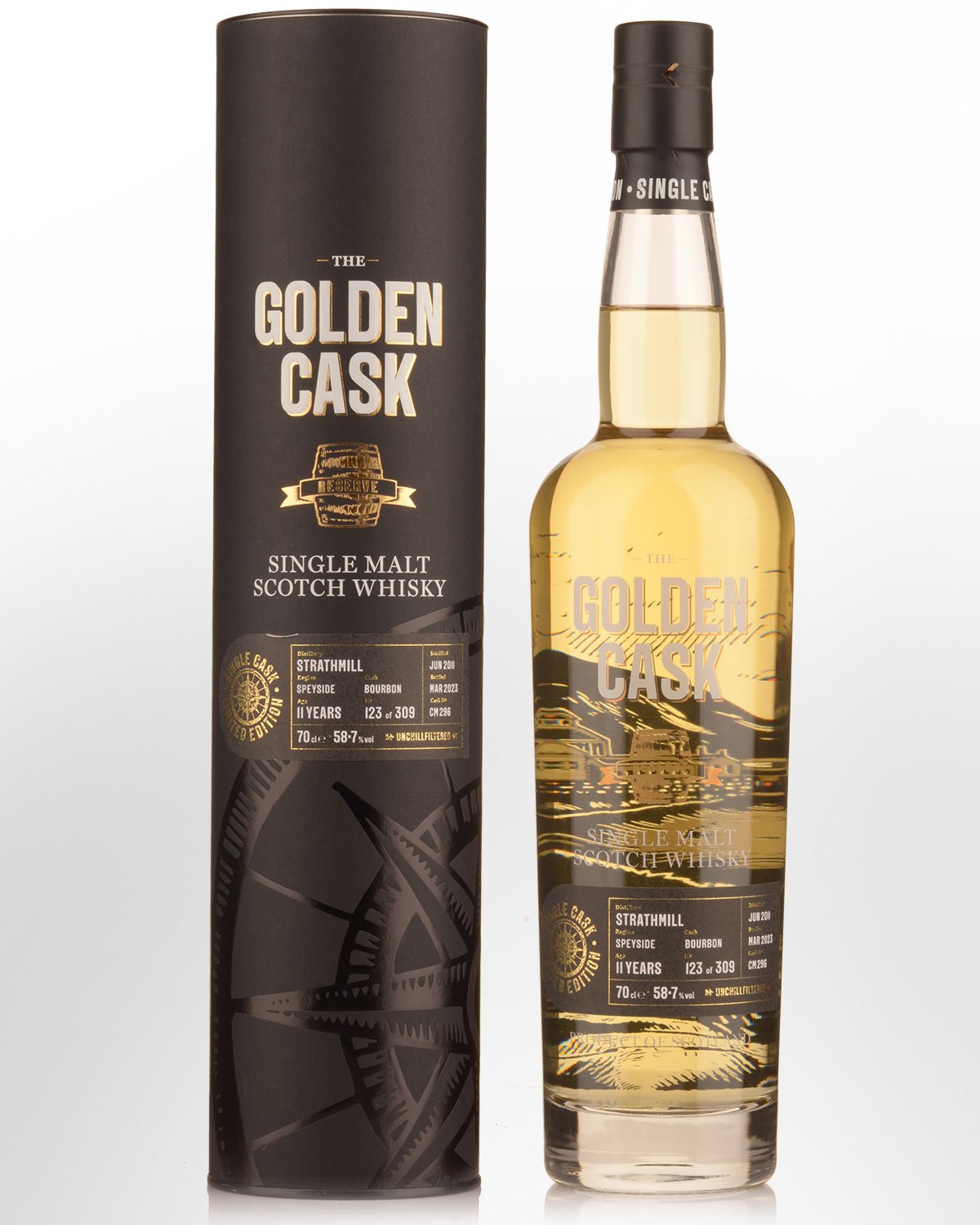 2011 House of MacDuff The Golden Cask Strathmill 11 Year Old Cask Strength Single Malt Scotch Whisky (700ml)