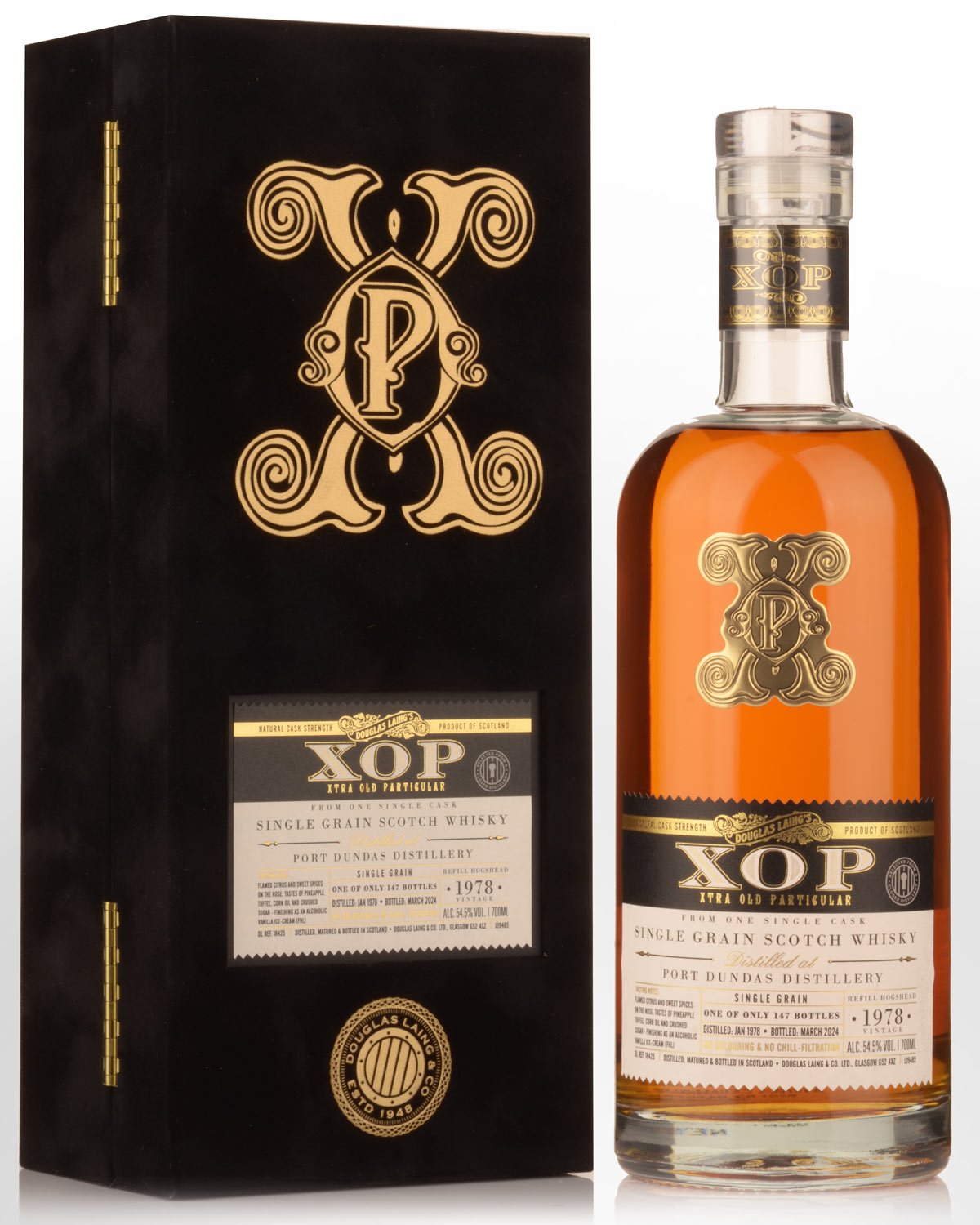 1978 Douglas Laing & Co. XOP Xtra Old Particular Port Dundas 46 Year Old Single Cask Limited Release Cask Strength Single Grain Scotch Whisky (700ml)