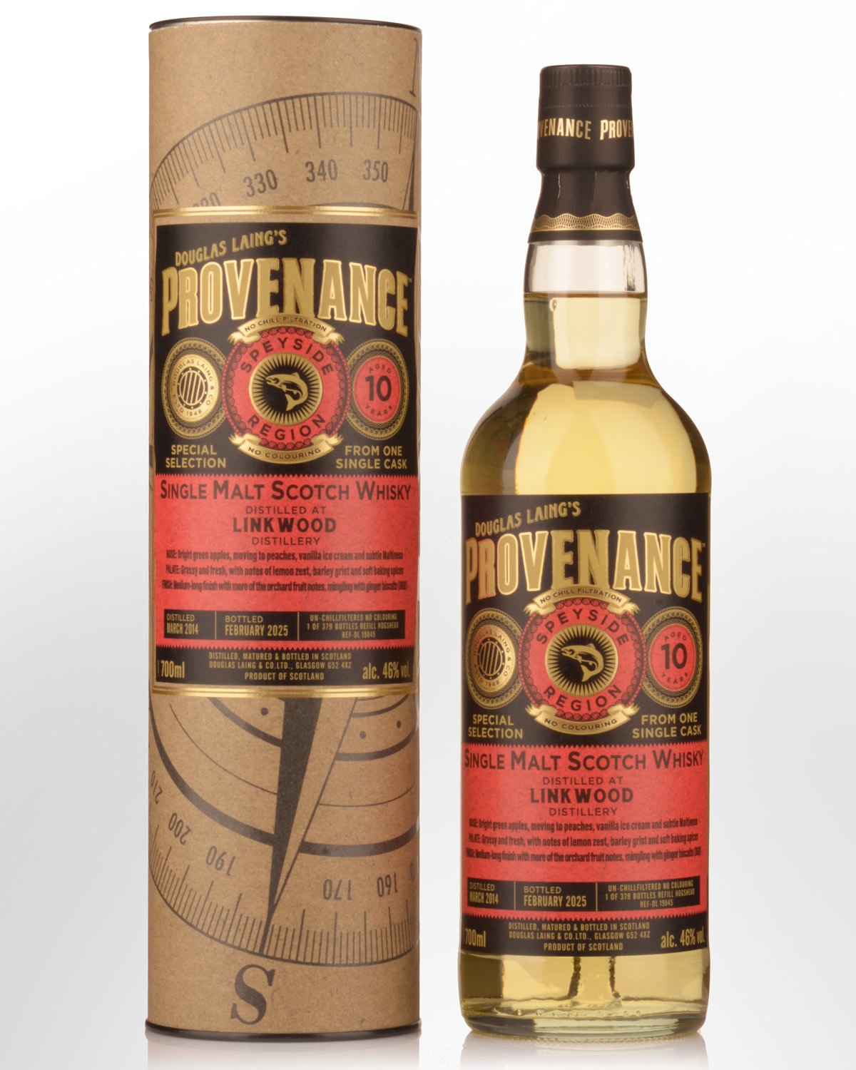 2014 Douglas Laing & Co. Provenance Linkwood 10 Year Old Single Malt Scotch Whisky (700ml)
