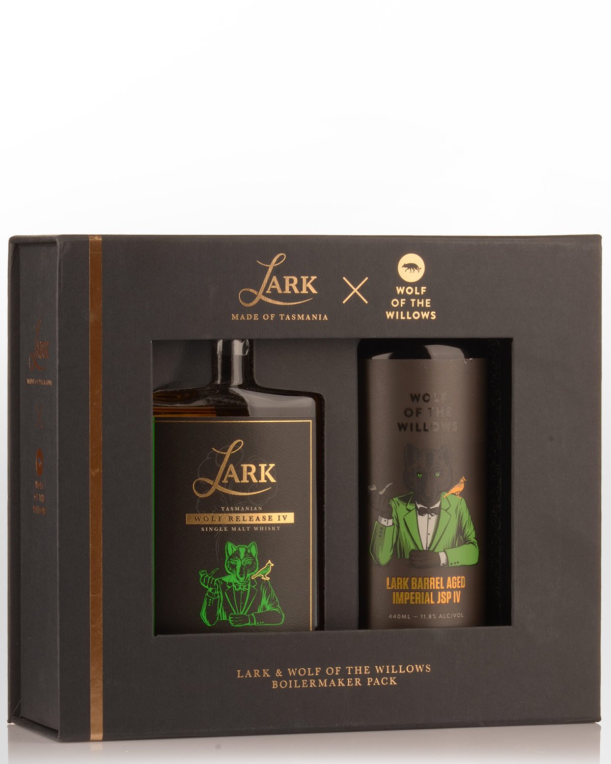 The Lark Distillery x Wolf of the Willows Boilermaker Pack (100ml + 440ml)