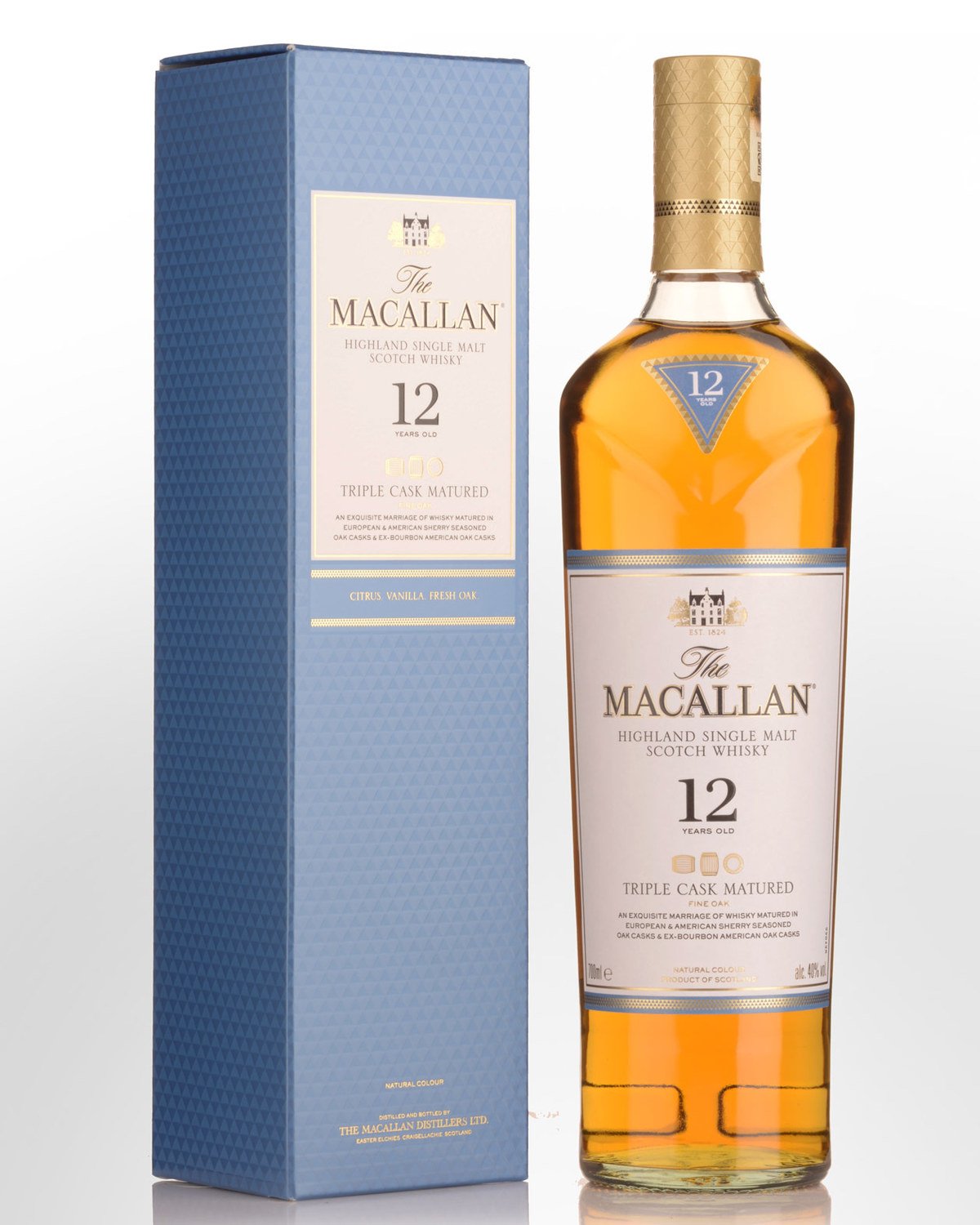 The Macallan Triple Cask Matured Fine Oak 12 Year Old Single Malt Scotch Whisky (700ml) - Older Bottling