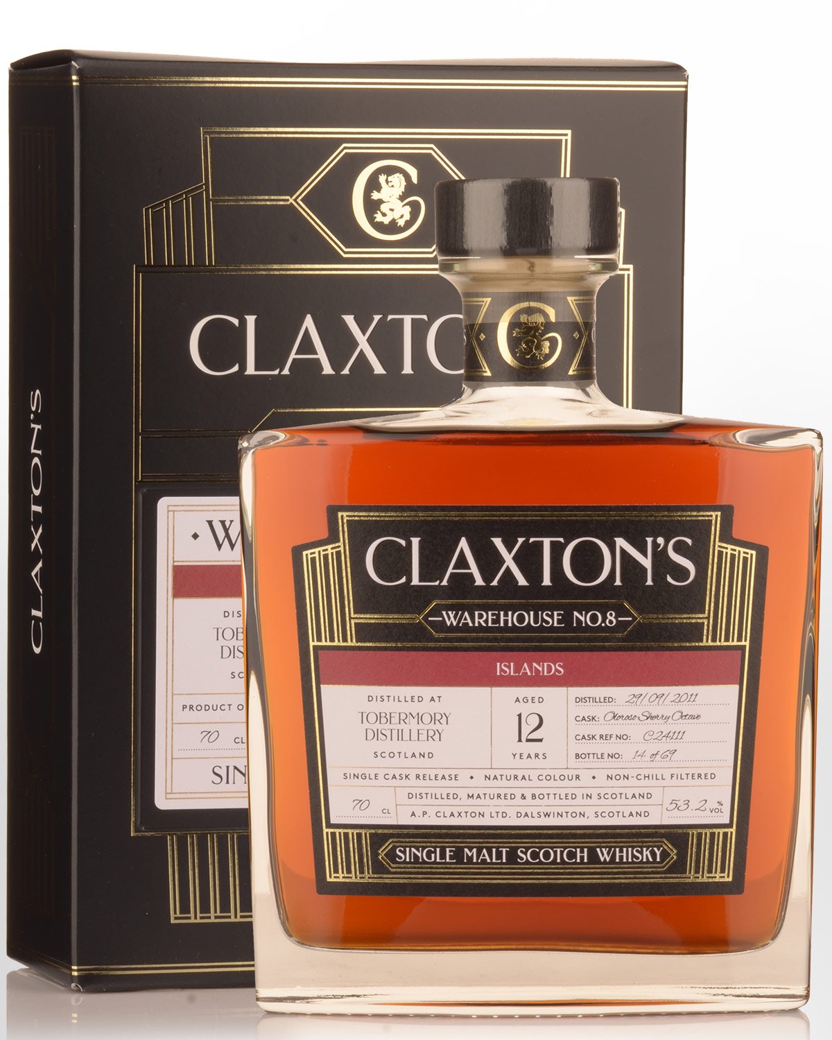 2011 Claxton's Warehouse No.8 Tobermory 12 Year Old Cask Strength Single Malt Scotch Whisky (700ml)