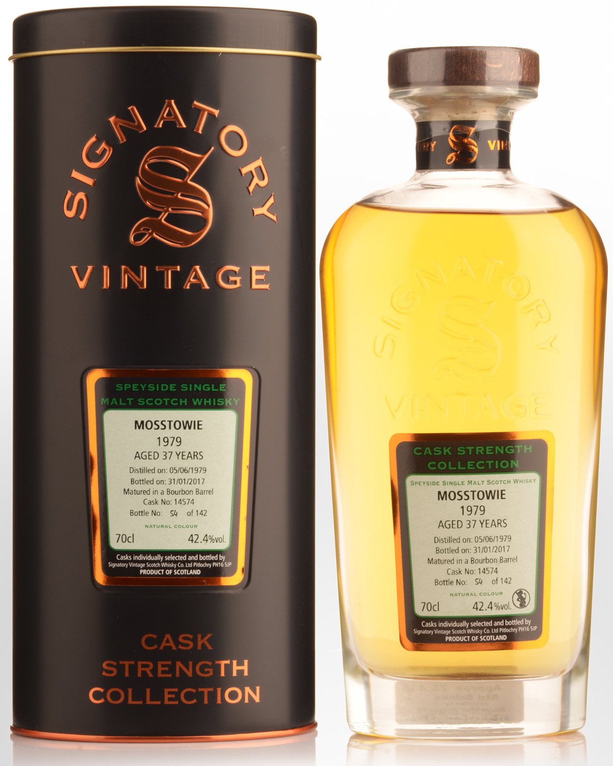 1979 Signatory Vintage Mosstowie 37 Year Old Cask Strength Single Malt Scotch Whisky (700ml)