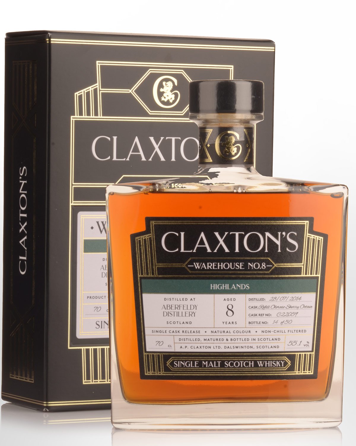 2014 Claxton's Warehouse No.8 Aberfeldy 8 Year Old Cask Strength Single Malt Scotch Whisky (700ml)