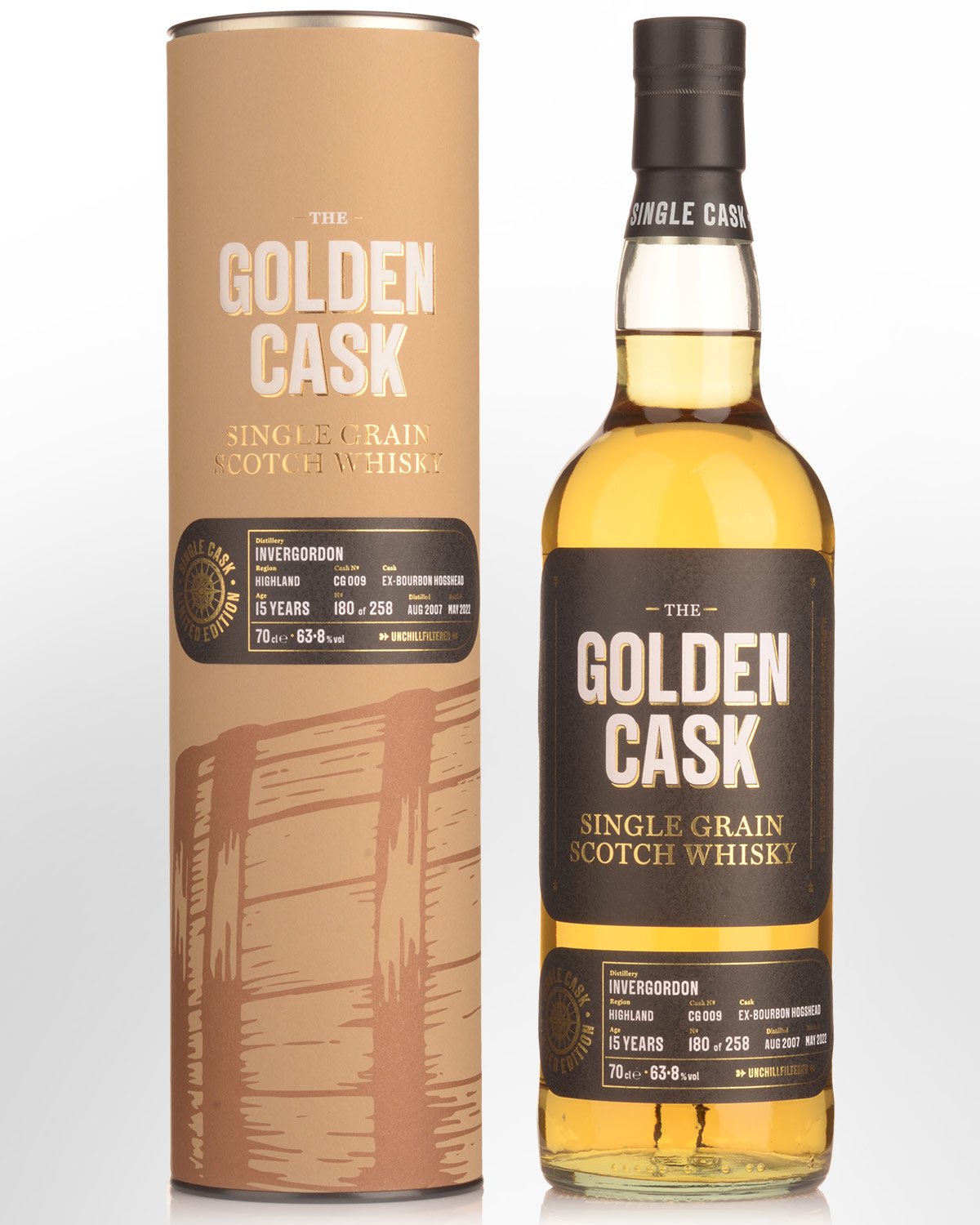2007 House of MacDuff The Golden Cask Invergordon 15 Year Old Cask Strength Single Grain Scotch Whisky (700ml)
