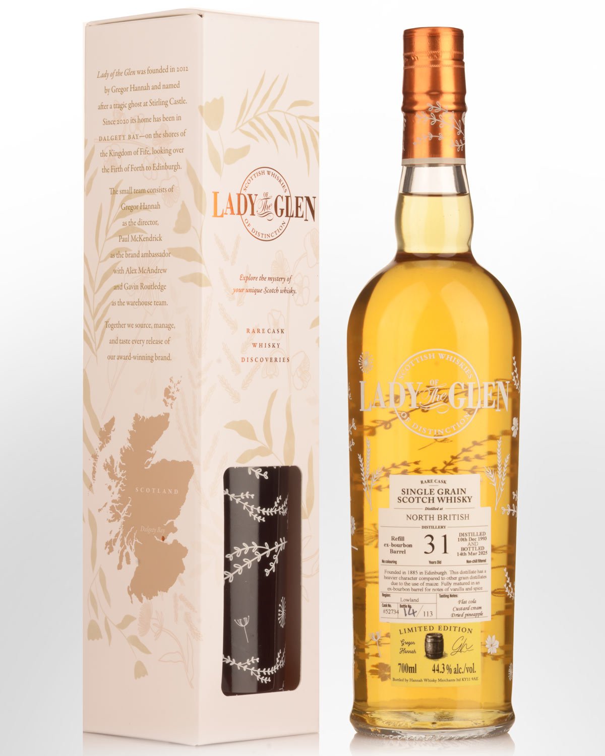 1993 Lady of the Glen North British Single Cask #52734 31 Year Old Cask Strength Single Grain Scotch Whisky (700ml)