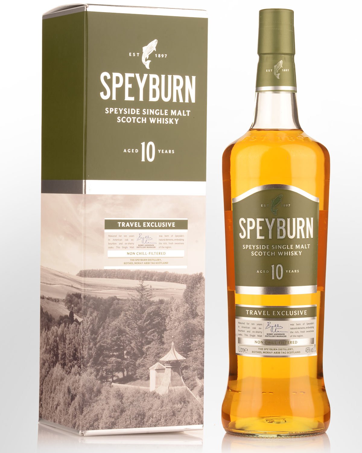 Speyburn 10 Year Old Single Malt Scotch Whisky (1000ml) - 46%