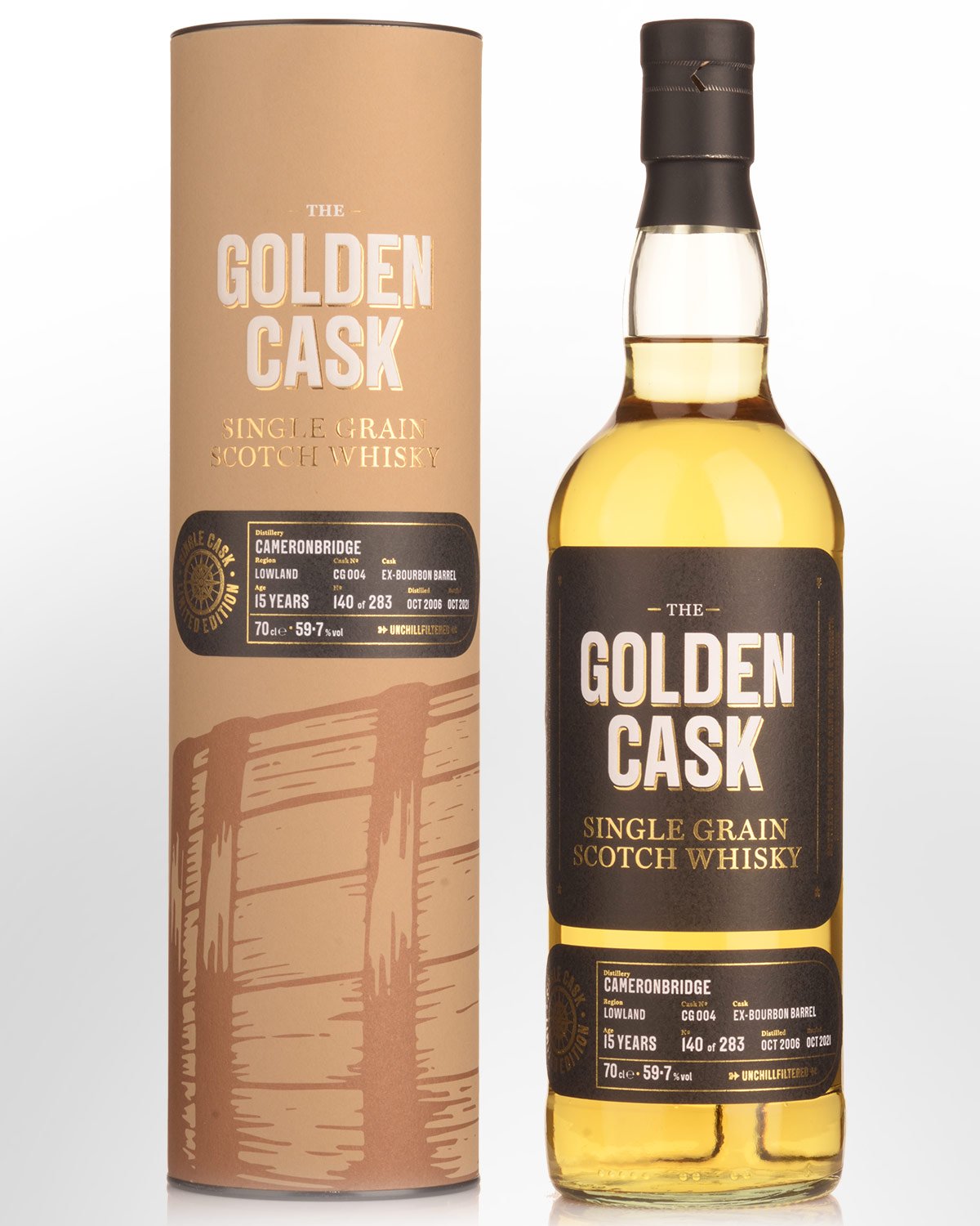 2006 House of MacDuff The Golden Cask Cameronbridge 15 Year Old Cask Strength Single Grain Scotch Whisky (700ml)
