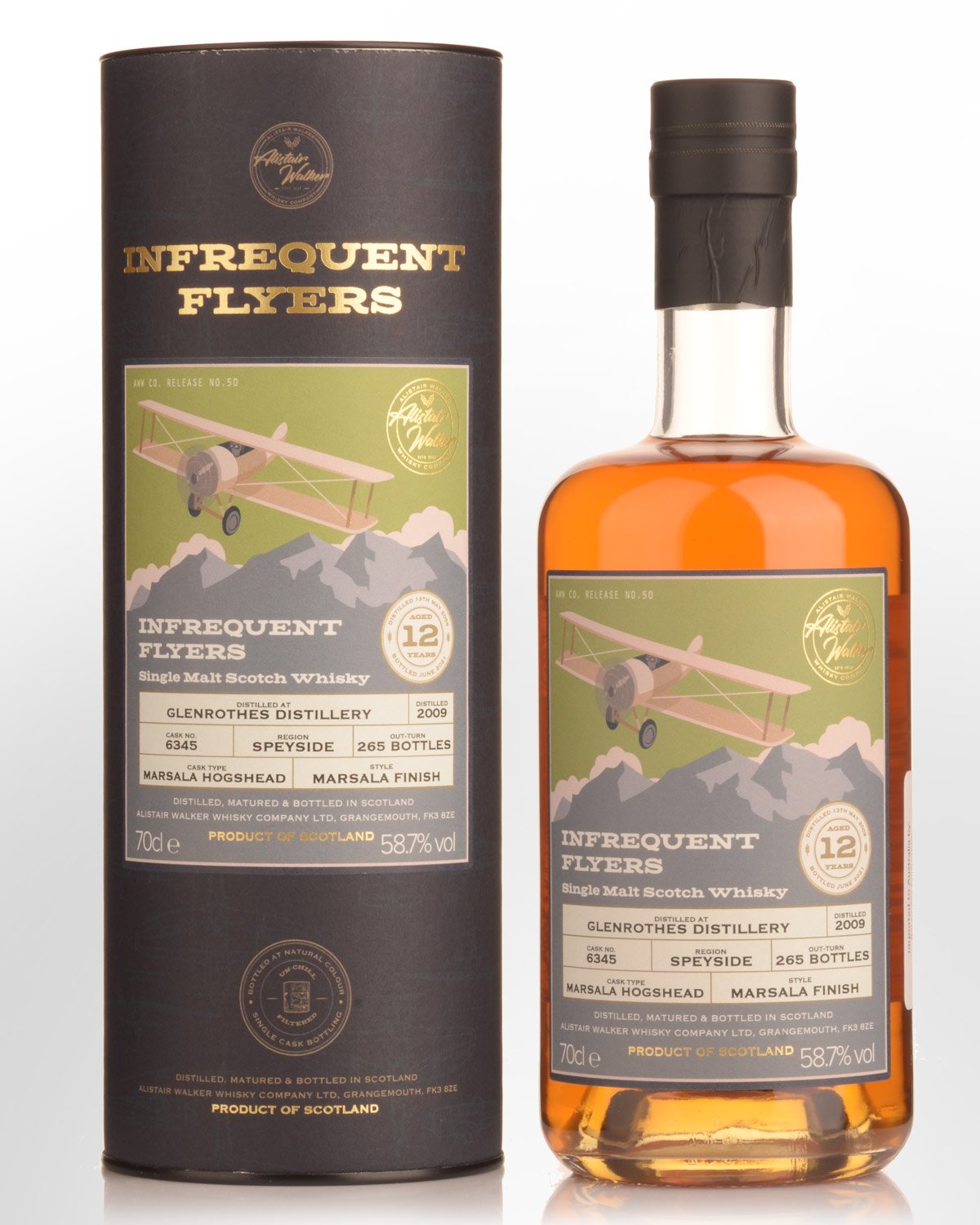 2009 Infrequent Flyers Glenrothes Single Cask No.6345 12 Year Old Cask Strength Single Malt Scotch Whisky (700ml)