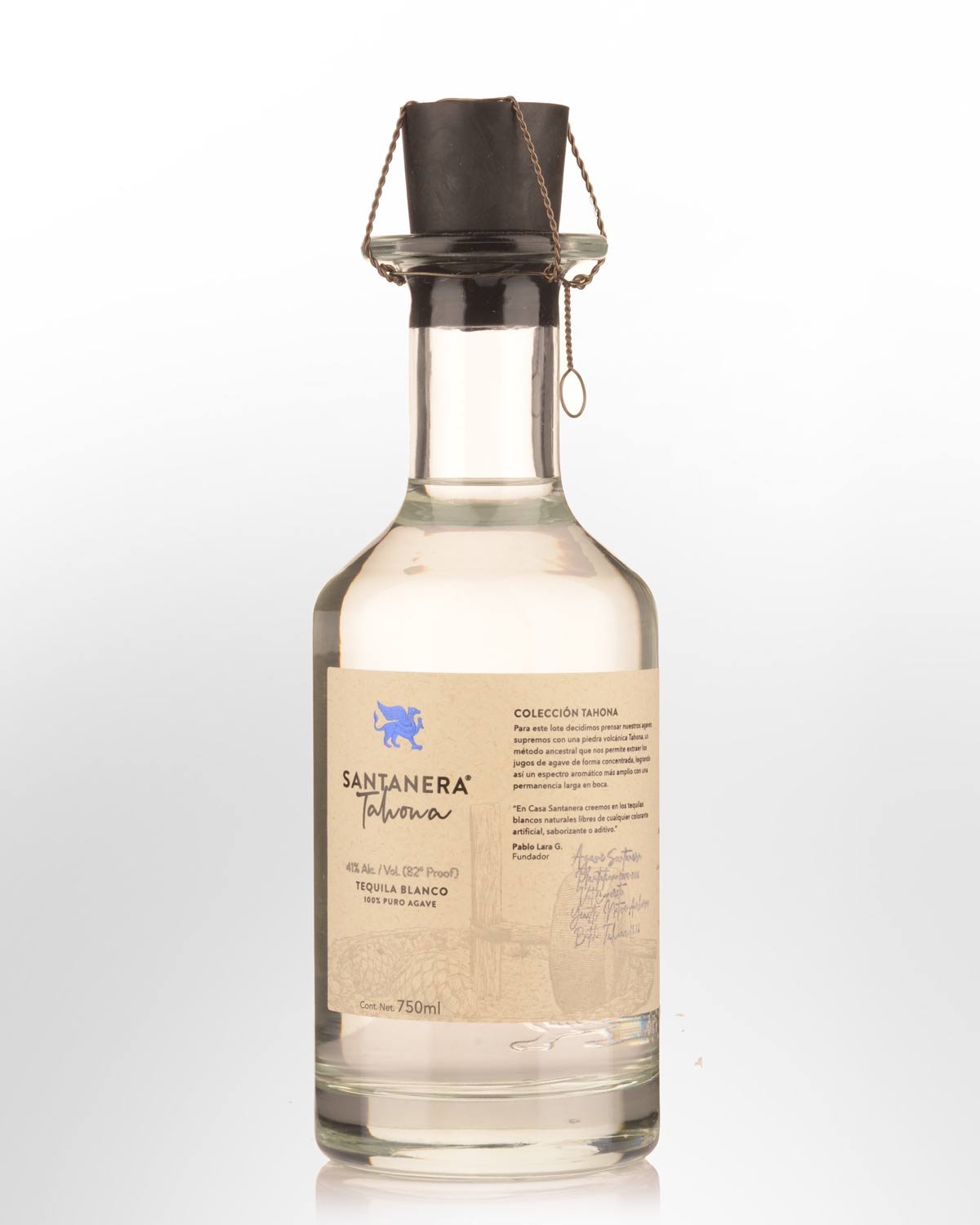 Santanera Tahona 100% Agave Blanco Tequila (750ml)
