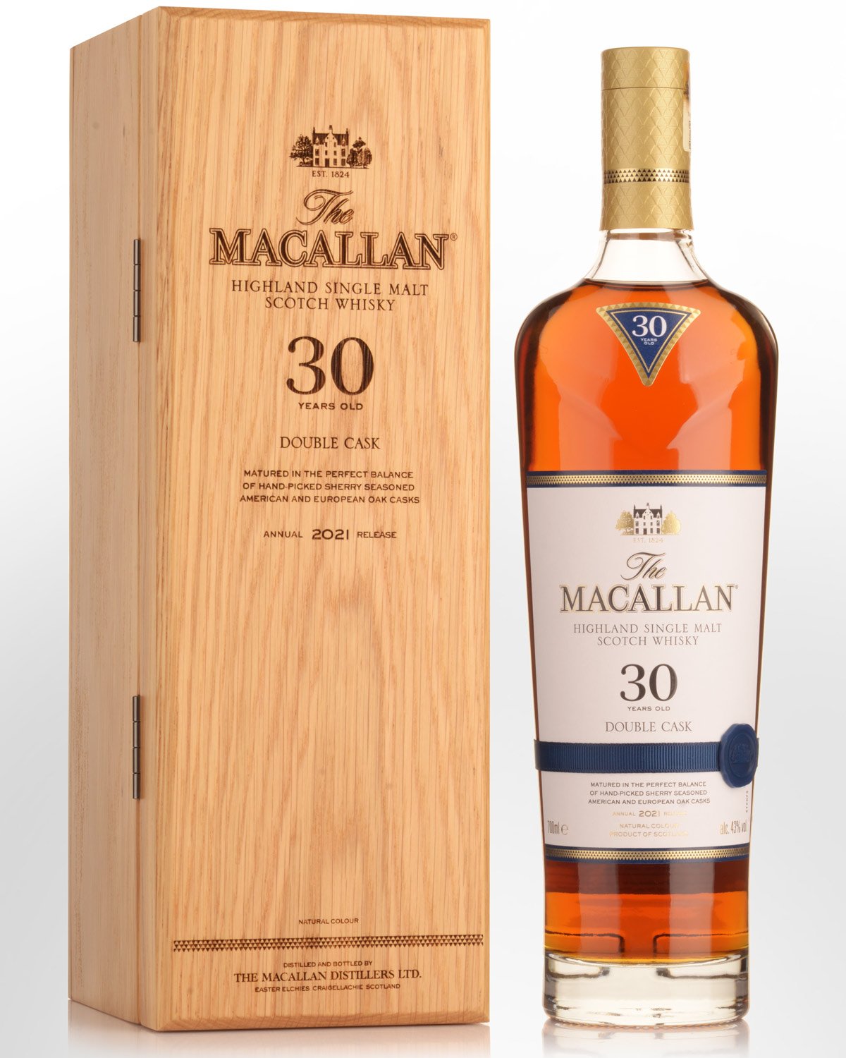 The Macallan Double Cask 30 Year Old Single Malt Scotch Whisky (700ml) - Annual 2021 Release