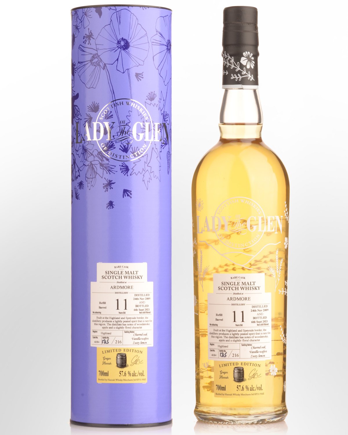 2009 Lady of the Glen Ardmore Single Cask #4084 11 Year Old Cask Strength Single Malt Scotch Whisky (700ml)