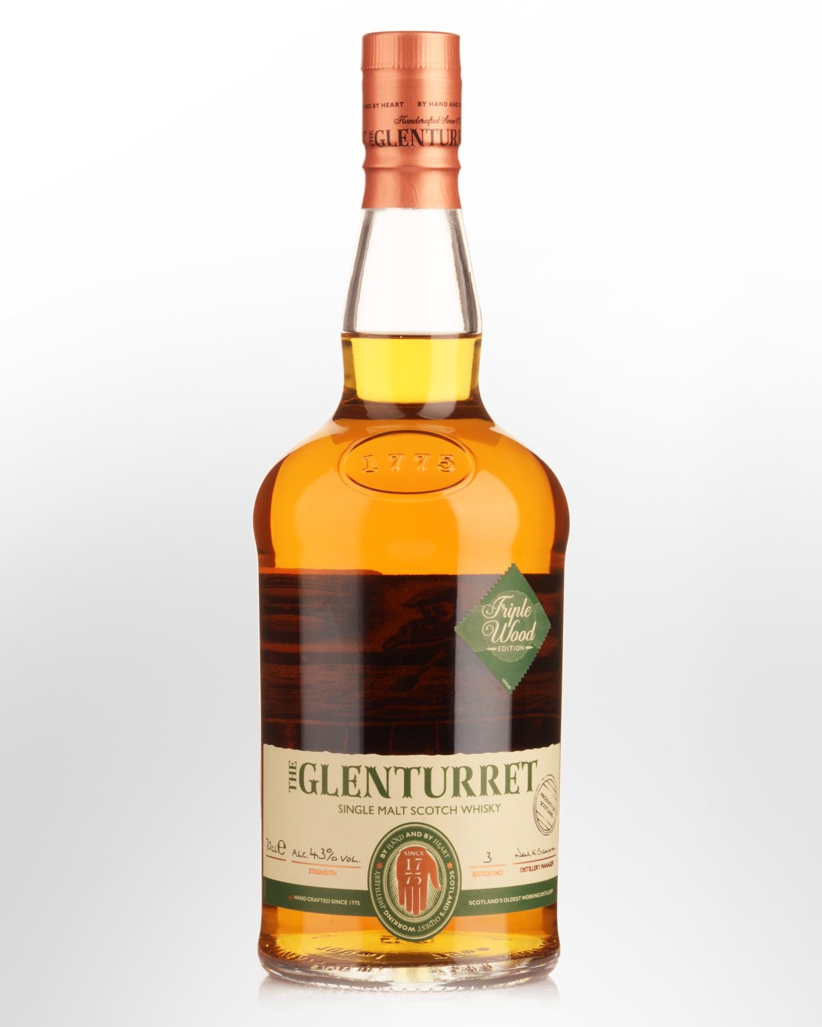 The Glenturret Triple Wood Single Malt Scotch Whisky (700ml) - Old Packaging
