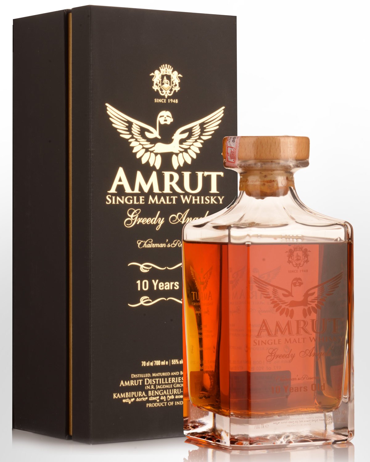 Amrut Greedy Angels Chairman's Reserve 2019 Release 10 Year Old Single Malt Indian Whisky (700ml)