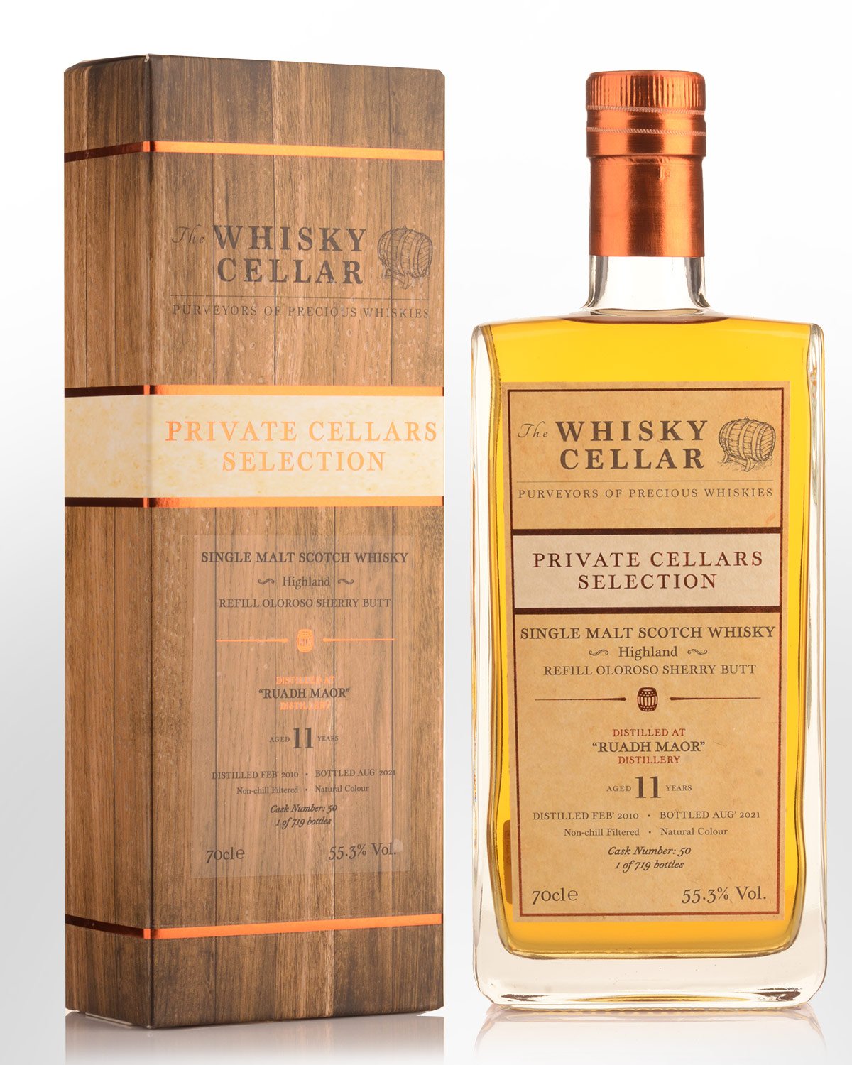 2010 The Whisky Cellar Private Cellars Selection "Ruadh Maor" 11 Year Old Cask Strength Single Malt Scotch Whisky (700ml)