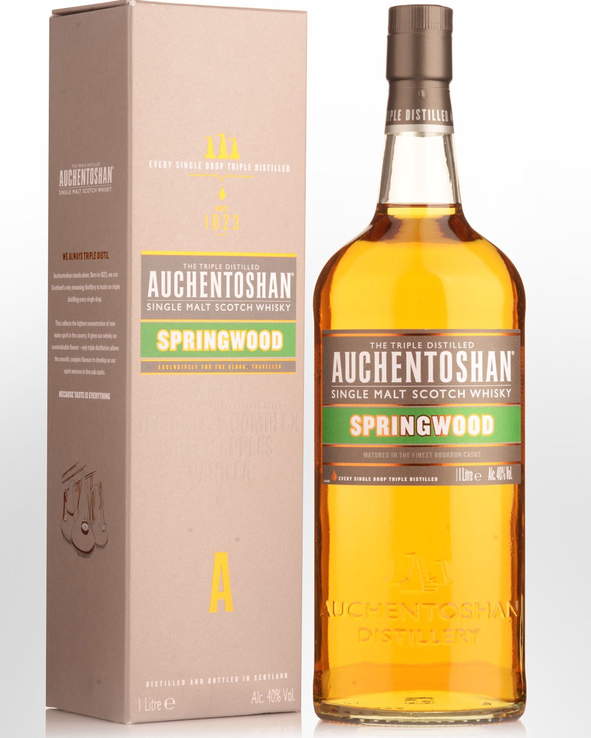 Auchentoshan Springwood Single Malt Scotch Whisky (1000ml)