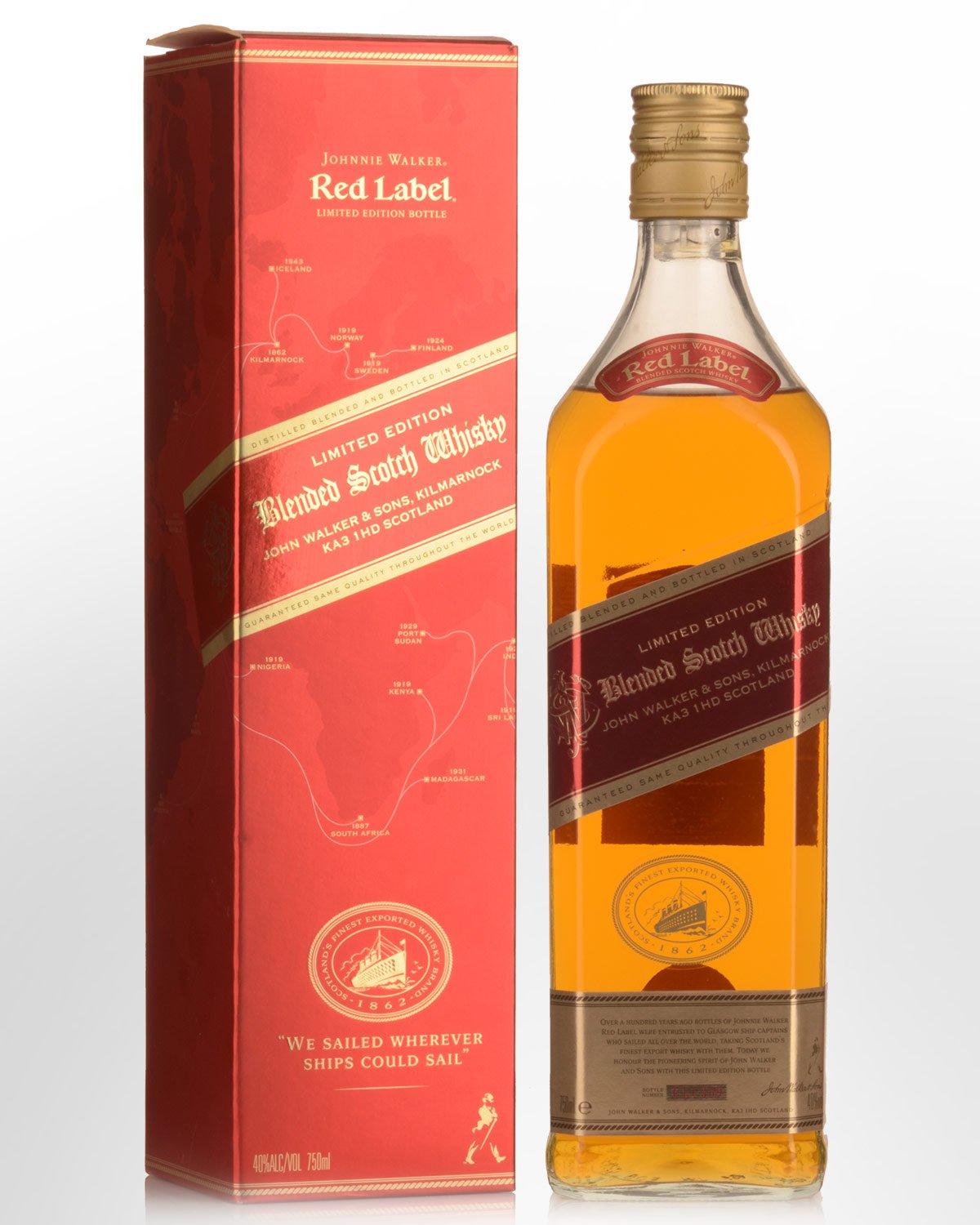 Johnnie Walker Red Label 100th Anniversary Limited Edition Blended Scotch Whisky (750ml)