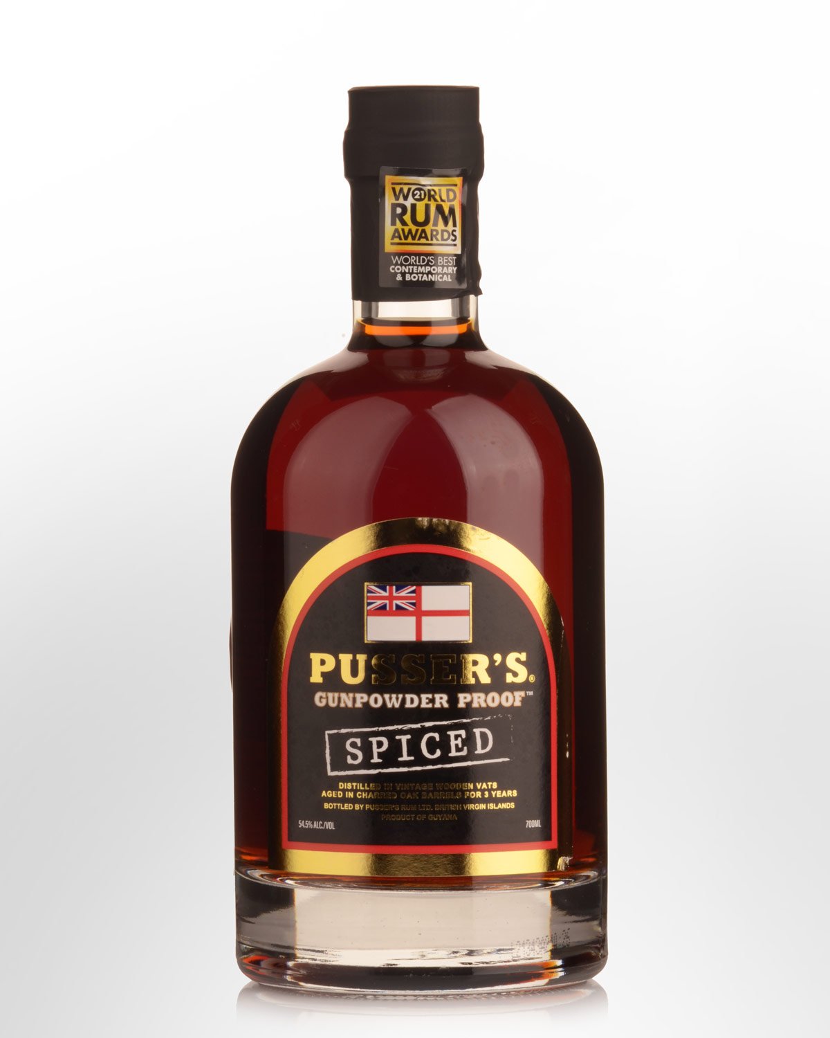 British Navy Pusser's Gunpowder Proof Spiced Rum (700ml)