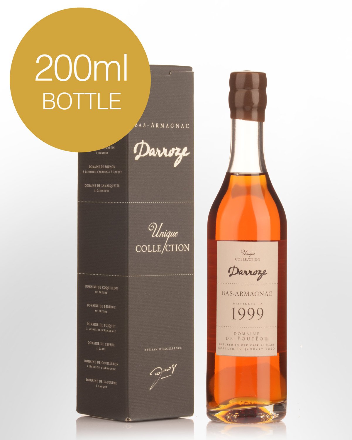 1999 Darroze Domaine Pouteou Cask Strength Bas Armagnac (200ml)