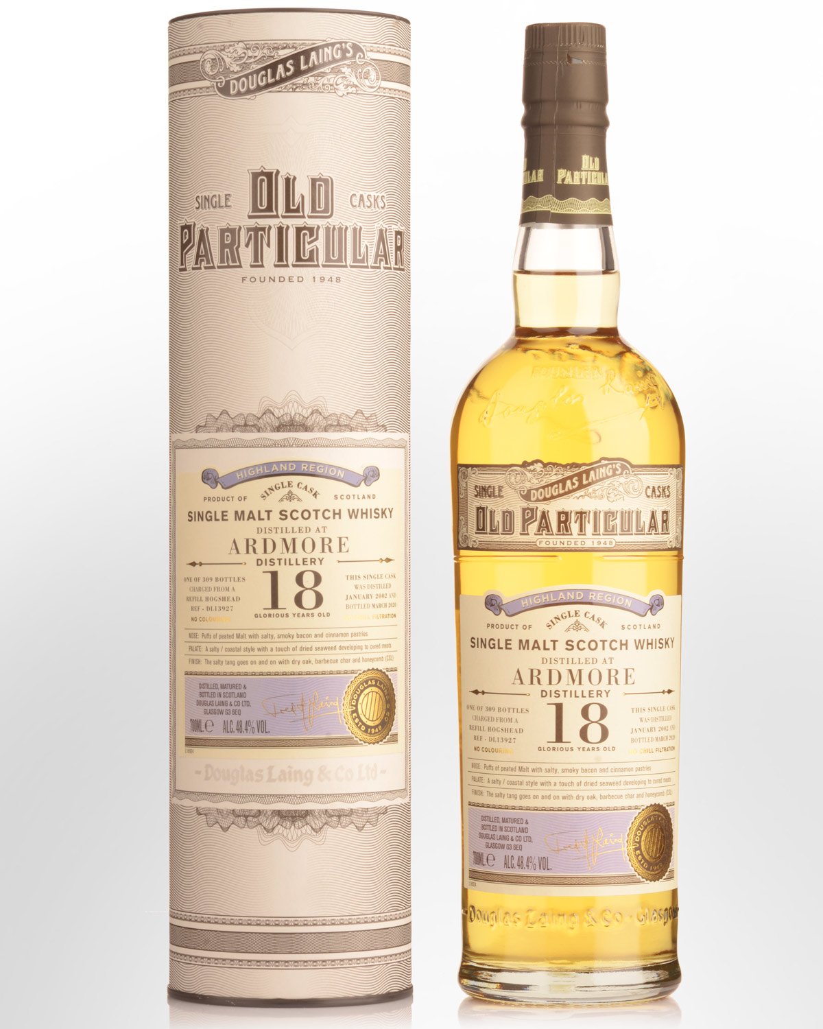 2002 Douglas Laing & Co. Old Particular Single Cask Ardmore 18 Year Old Single Malt Scotch Whisky (700ml)