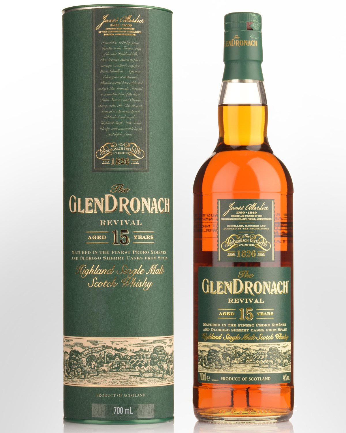 Glendronach Revival 15 Year Old 100% Sherry Matured Single Malt Scotch Whisky (700ml)