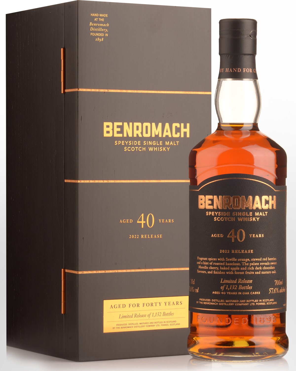 Benromach 40 Year Old Cask Strength Single Malt Scotch Whisky (700ml) - 2022 Release