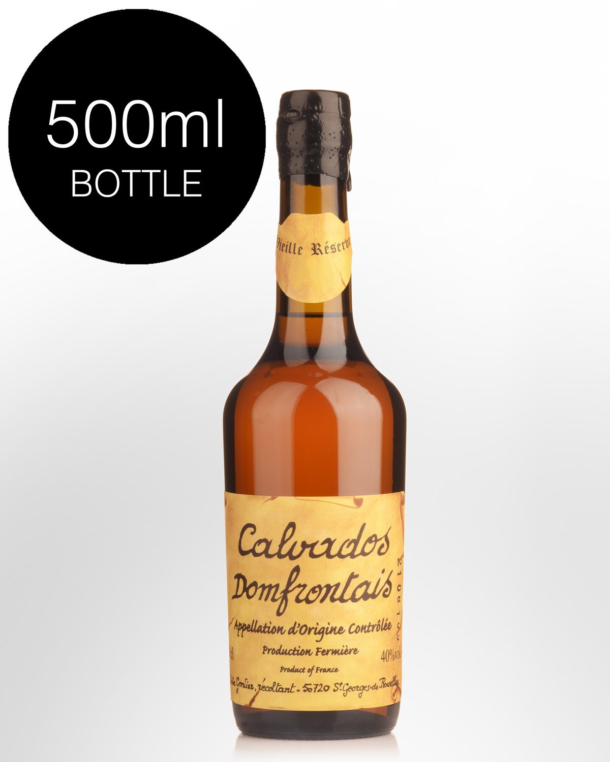Victor Gontier Calvados Domfrontais Apple Brandy (500ml)