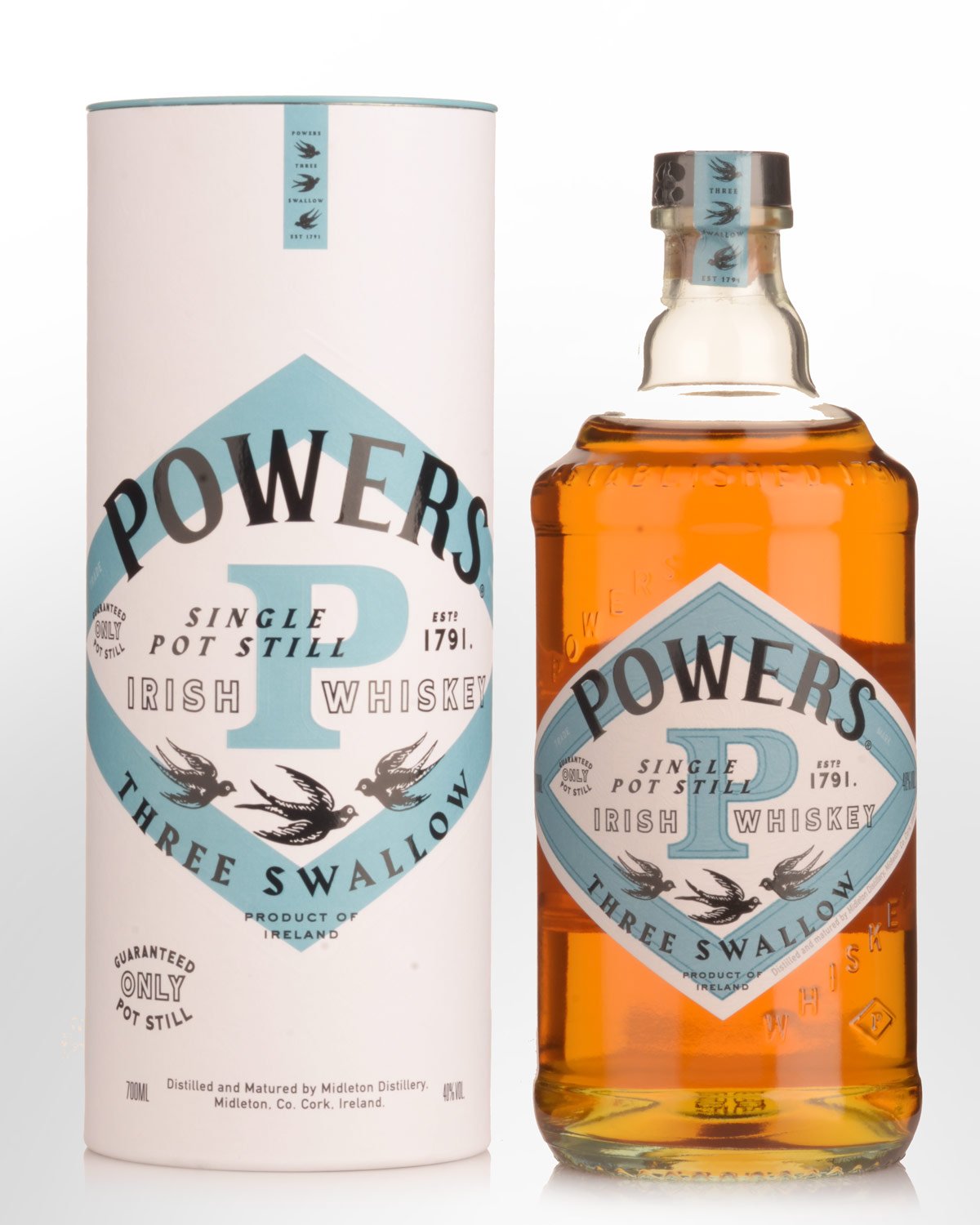 Powers Three Swallow Single Pot Still Irish Whiskey (700ml)