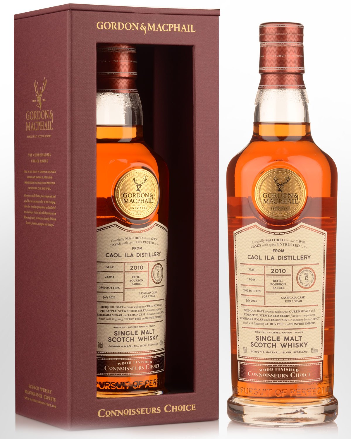 2010 Gordon & Macphail Connoisseurs Choice Caol Ila 12 Year Old Sassicaia Cask Finished Single Malt Scotch Whisky (700ml)