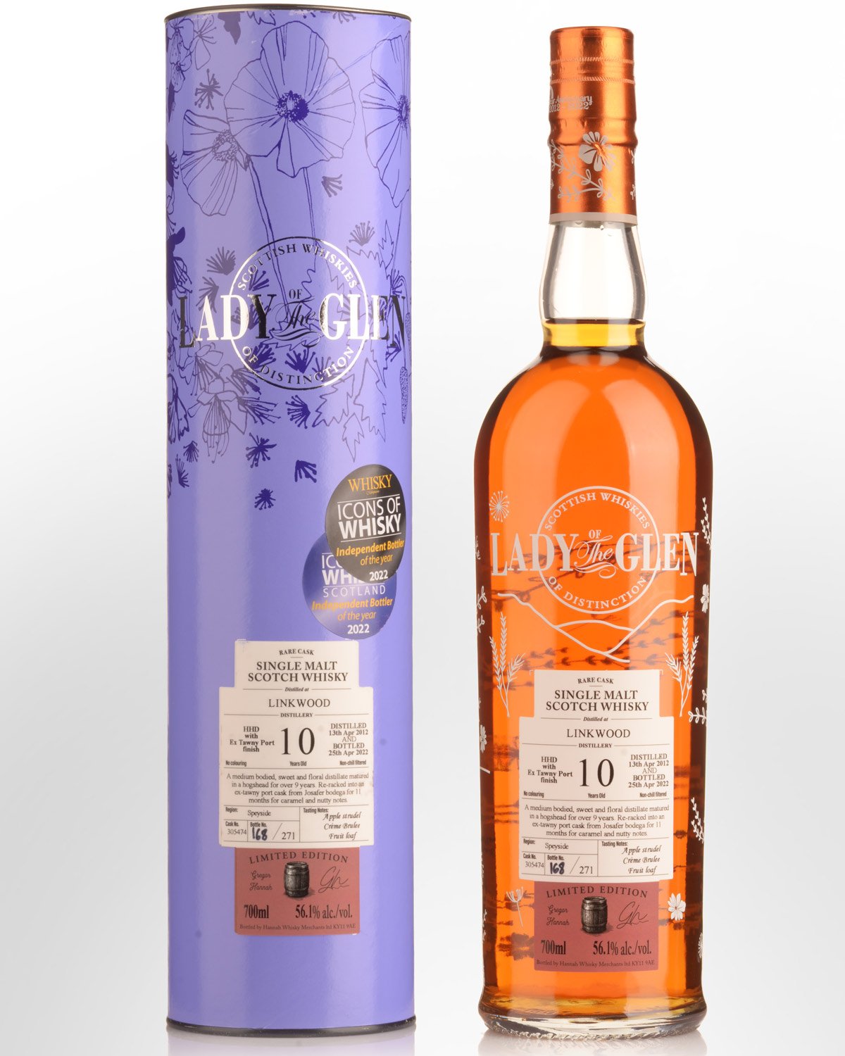 2012 Lady of the Glen Linkwood Single Cask #305474 10 Year Old Cask Strength Single Malt Scotch Whisky (700ml)