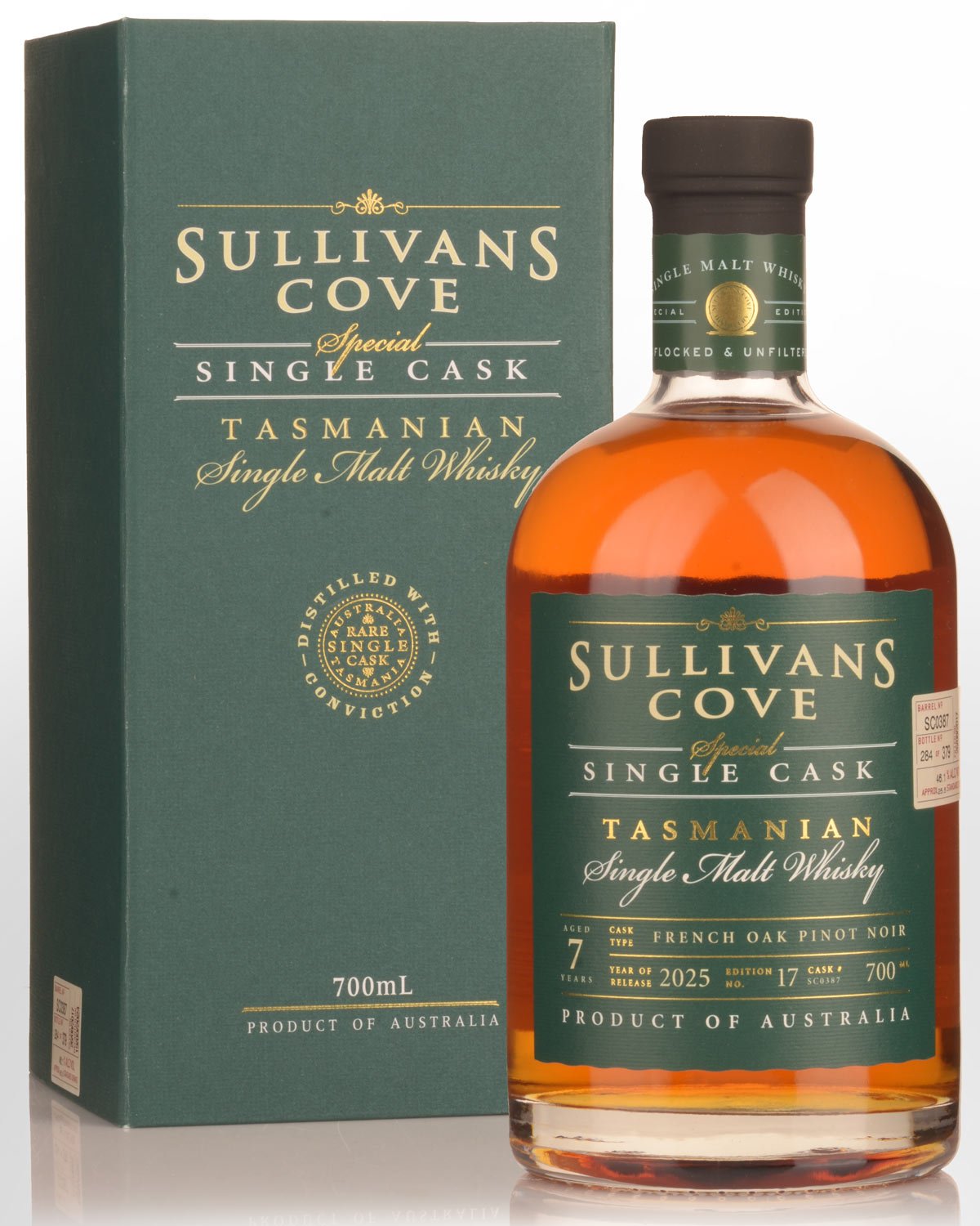 Sullivans Cove Special Single Cask SC0387 Single Malt Australian Whisky (700ml)