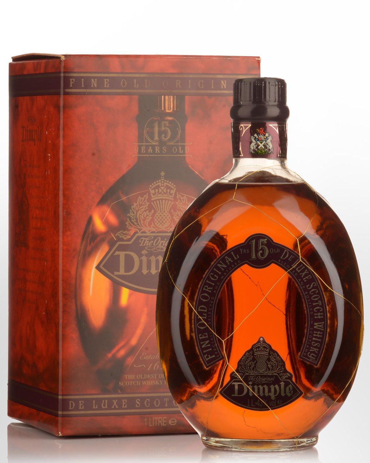 Dimple 15 Year Old Blended Scotch Whisky (1000ml) - Older Bottling