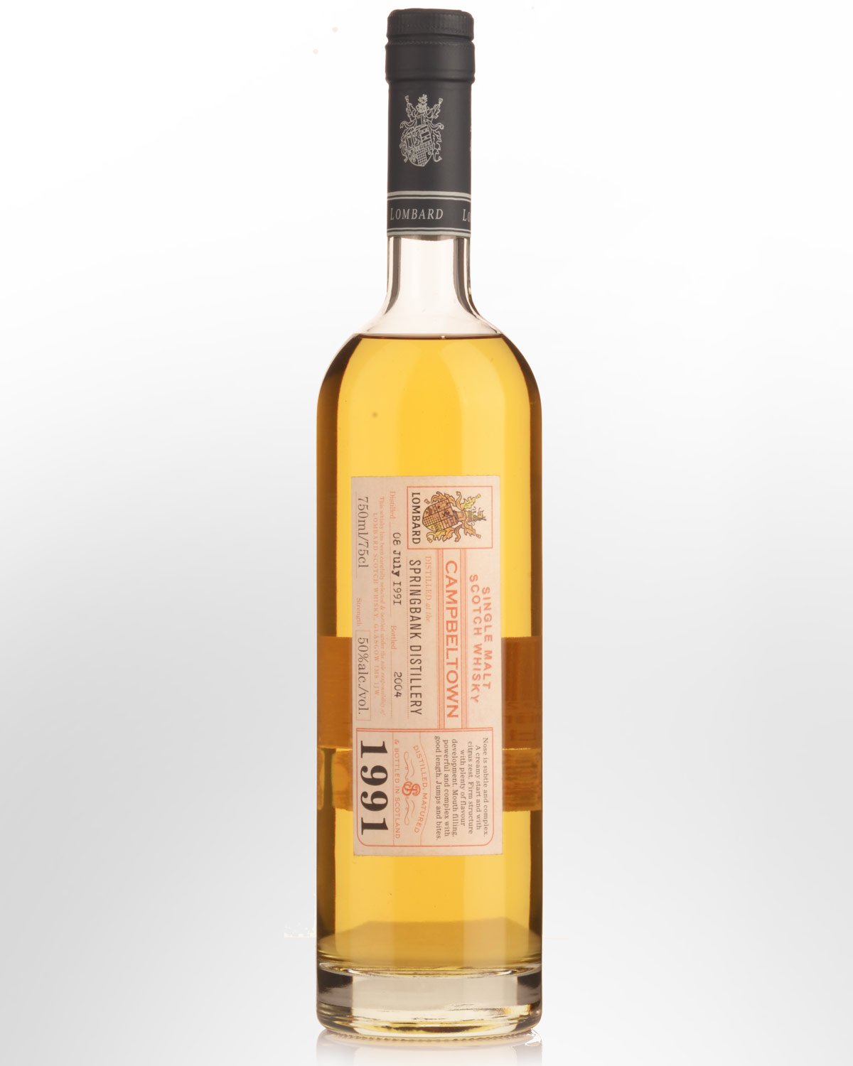 1991 Lombard Jewels of Scotland Springbank Single Malt Scotch Whisky (750ml)