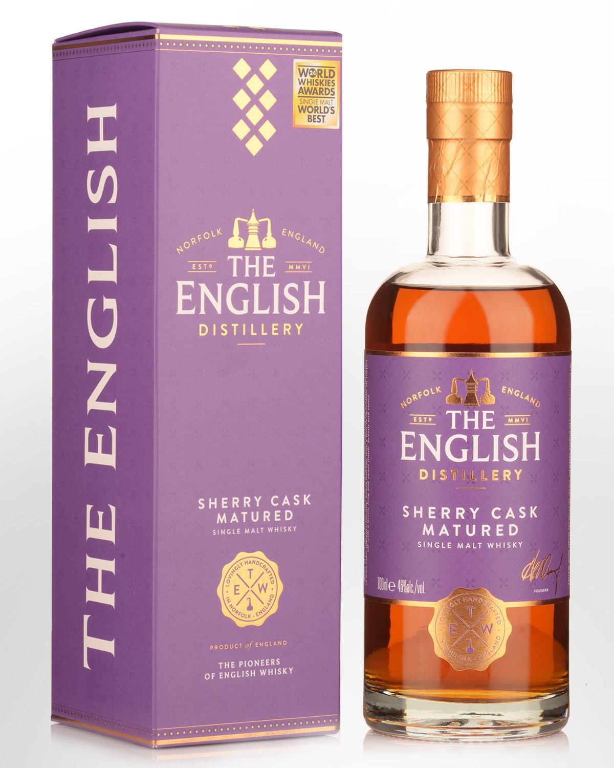 The English Distillery Sherry Cask Matured Single Malt English Whisky (700ml)