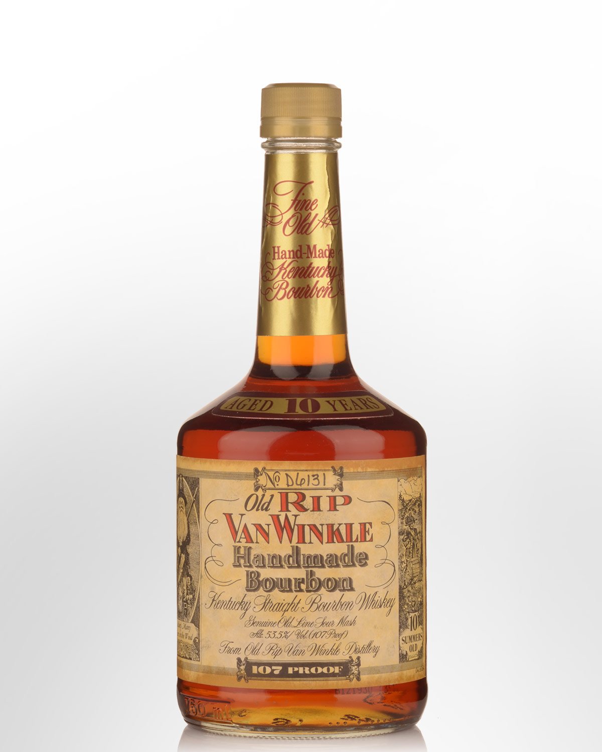 Old Rip Van Winkle 10 Year Old 107 Proof Straight Bourbon Whiskey (750ml) - Squat Bottle - #D6131