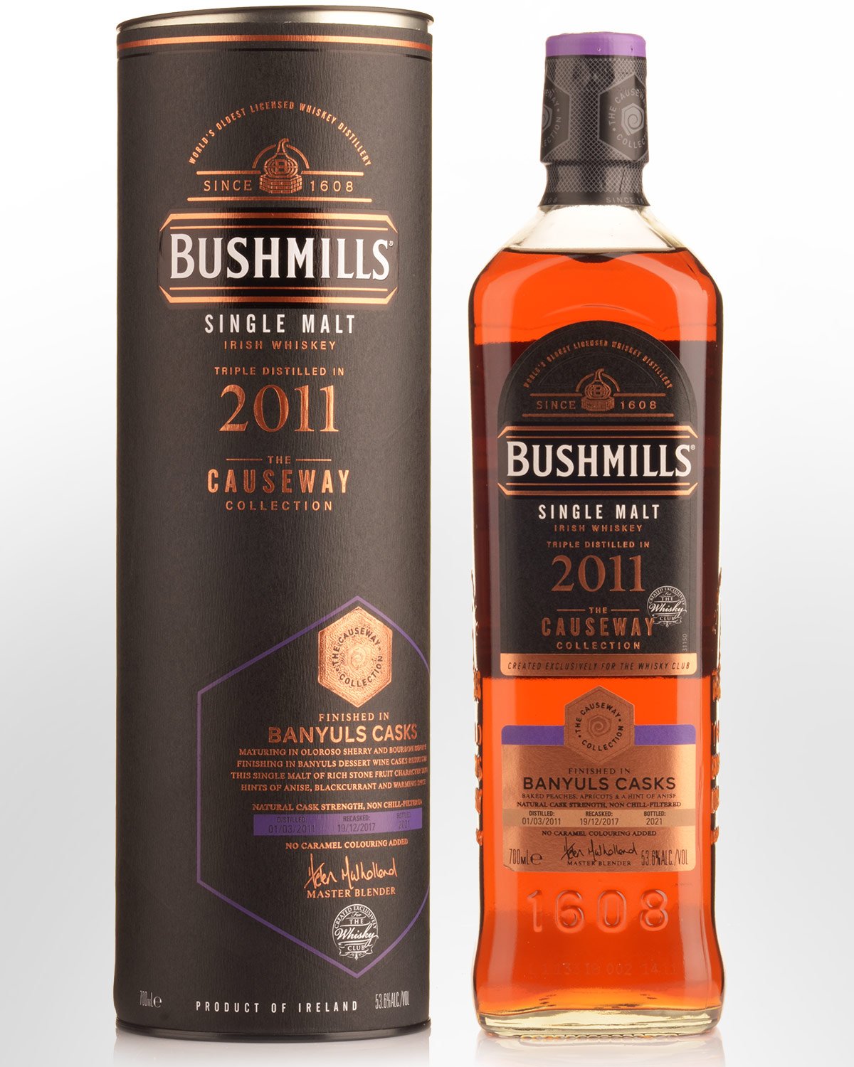 2011 Bushmills Causeway Collection Banyules Cask Finish Cask Strength Single Malt Irish Whiskey (700ml)