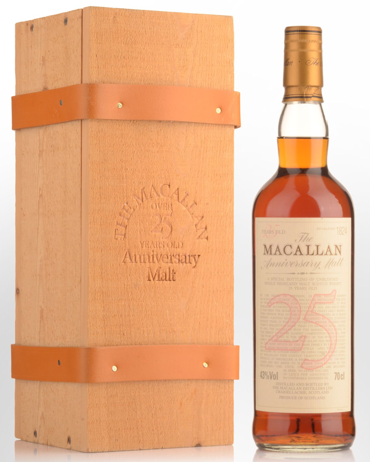 Macallan Anniverary 25 Year Old Single Malt Scotch Whisky (700ml)