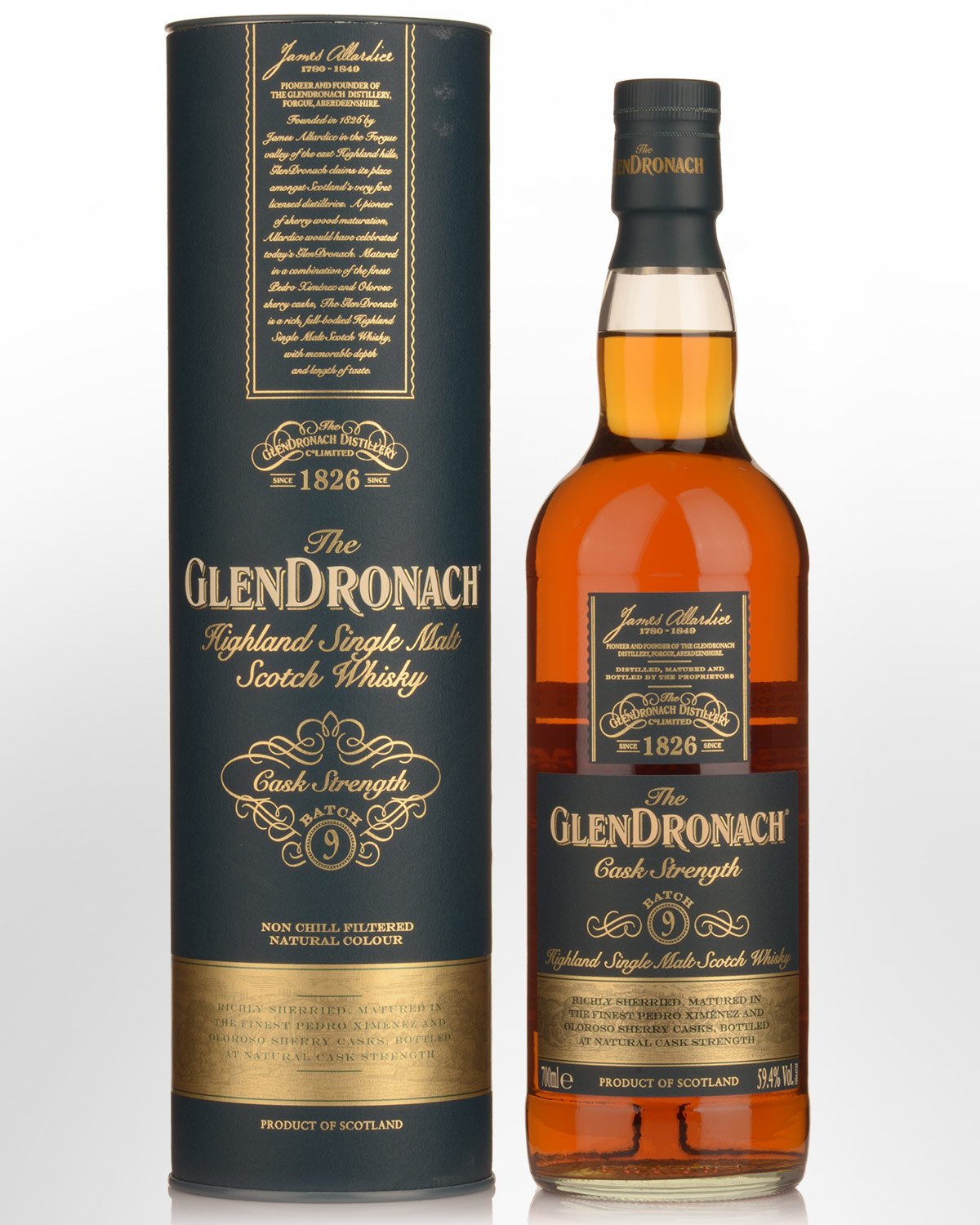 Glendronach Batch 9 Cask Strength Single Malt Scotch Whisky (700ml)