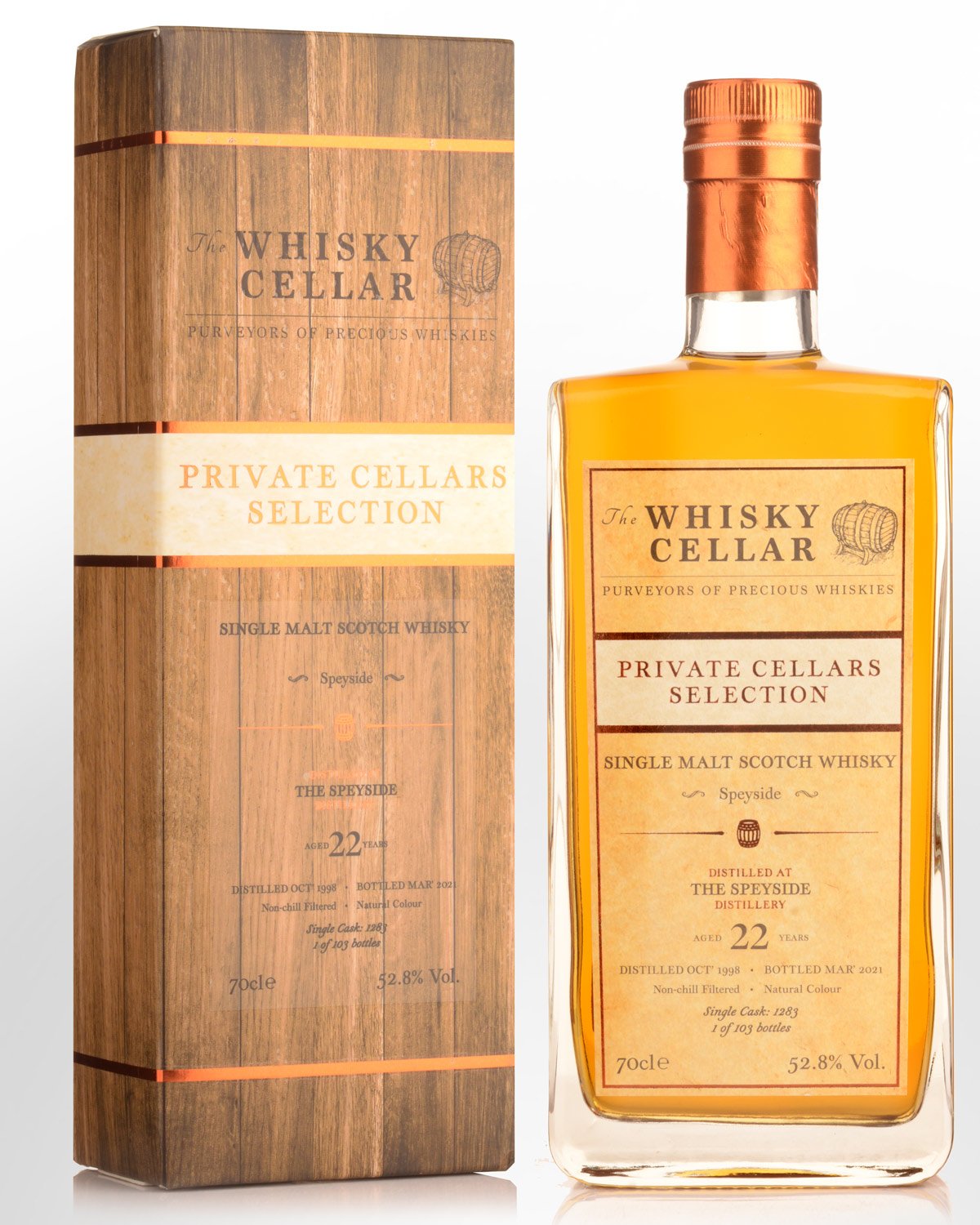 1998 The Whisky Cellar Private Cellars Selection The Speyside Distillery 22 Year Old Cask Strength Single Malt Scotch Whisky (700ml)