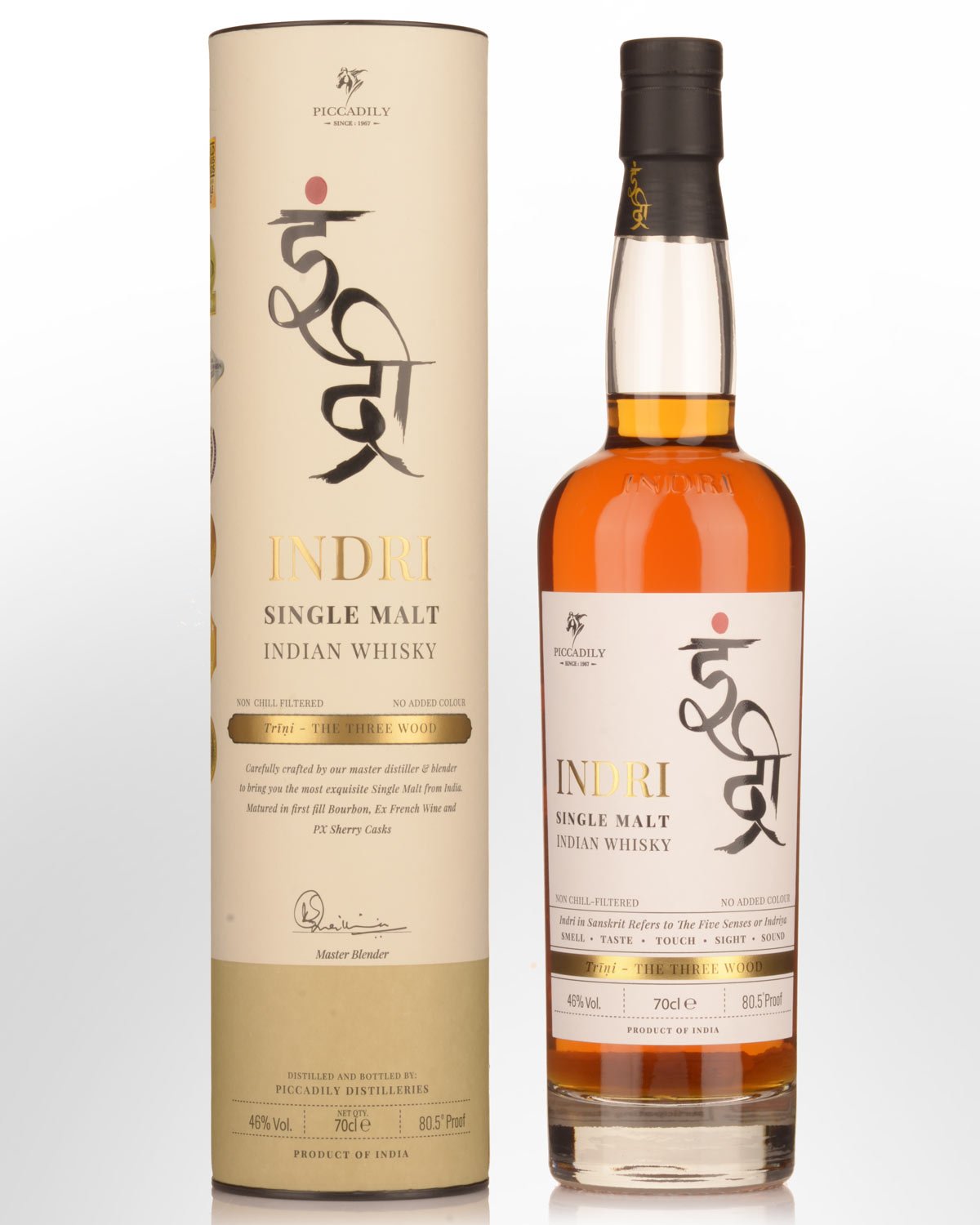 Indri Trini Single Malt Indian Whisky (700ml)