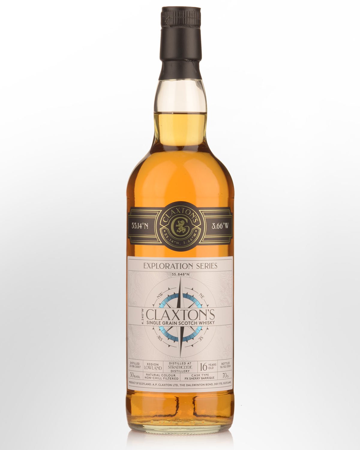 2007 Claxton's Exploration Series Strathclyde 16 Year Old Single Cask Single Grain Scotch Whisky (700ml)