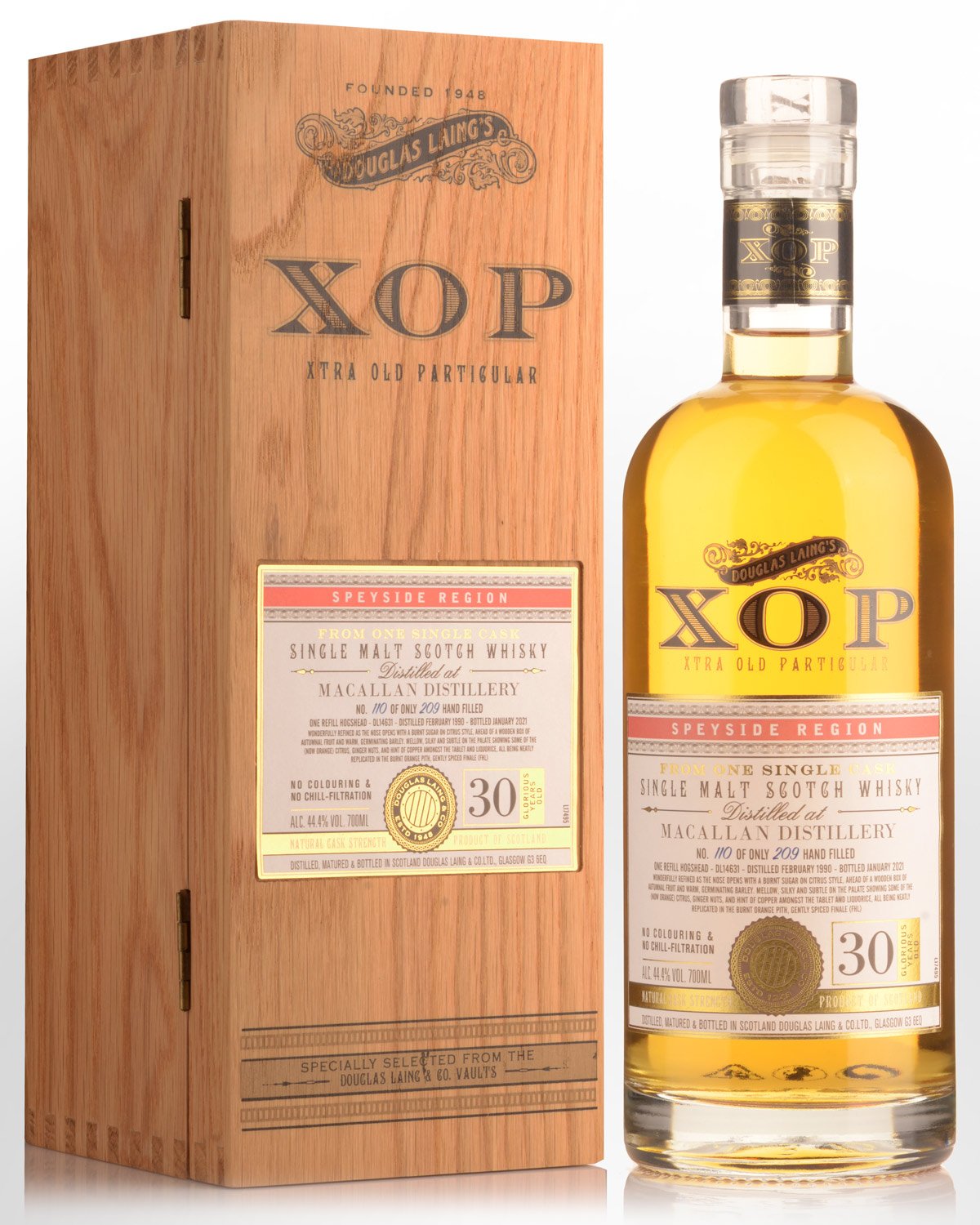 1990 Douglas Laing & Co. XOP Xtra Old Particular Macallan 30 Year Old Single Cask Limited Release Cask Strength Single Malt Scotch Whisky (700ml)