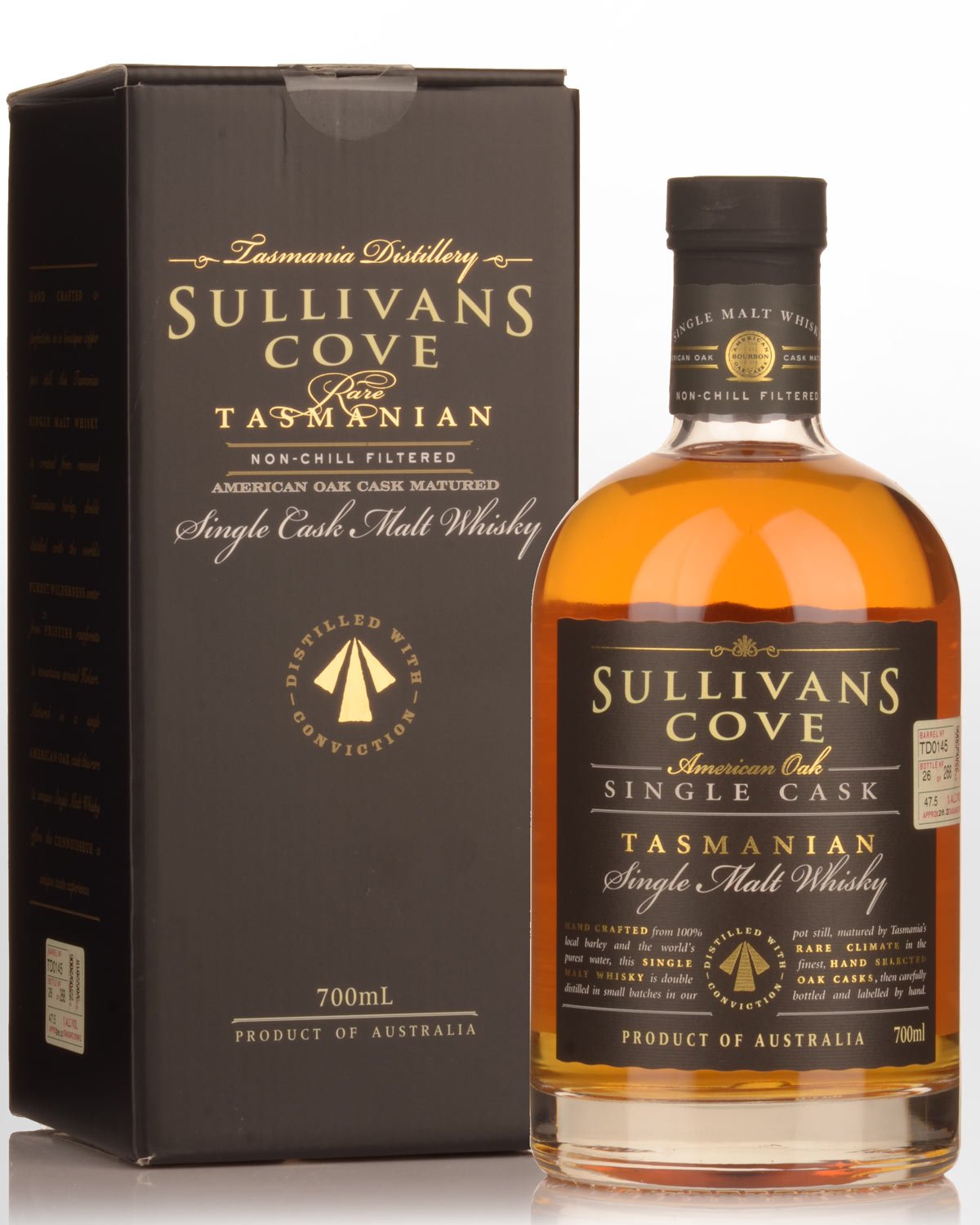 Sullivans Cove Single Cask American Oak Barrel TD0145 Single Malt Australian Whisky (700ml)