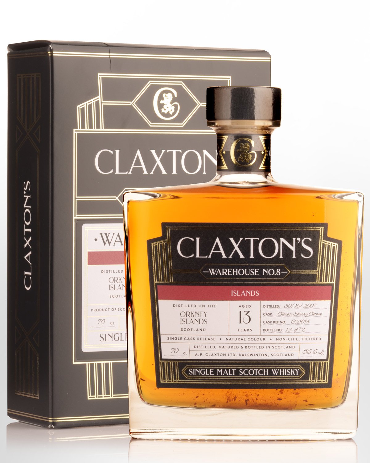 2007 Claxton's Warehouse No.8 Orkney Islands 13 Year Old Cask Strength Single Malt Scotch Whisky (700ml)